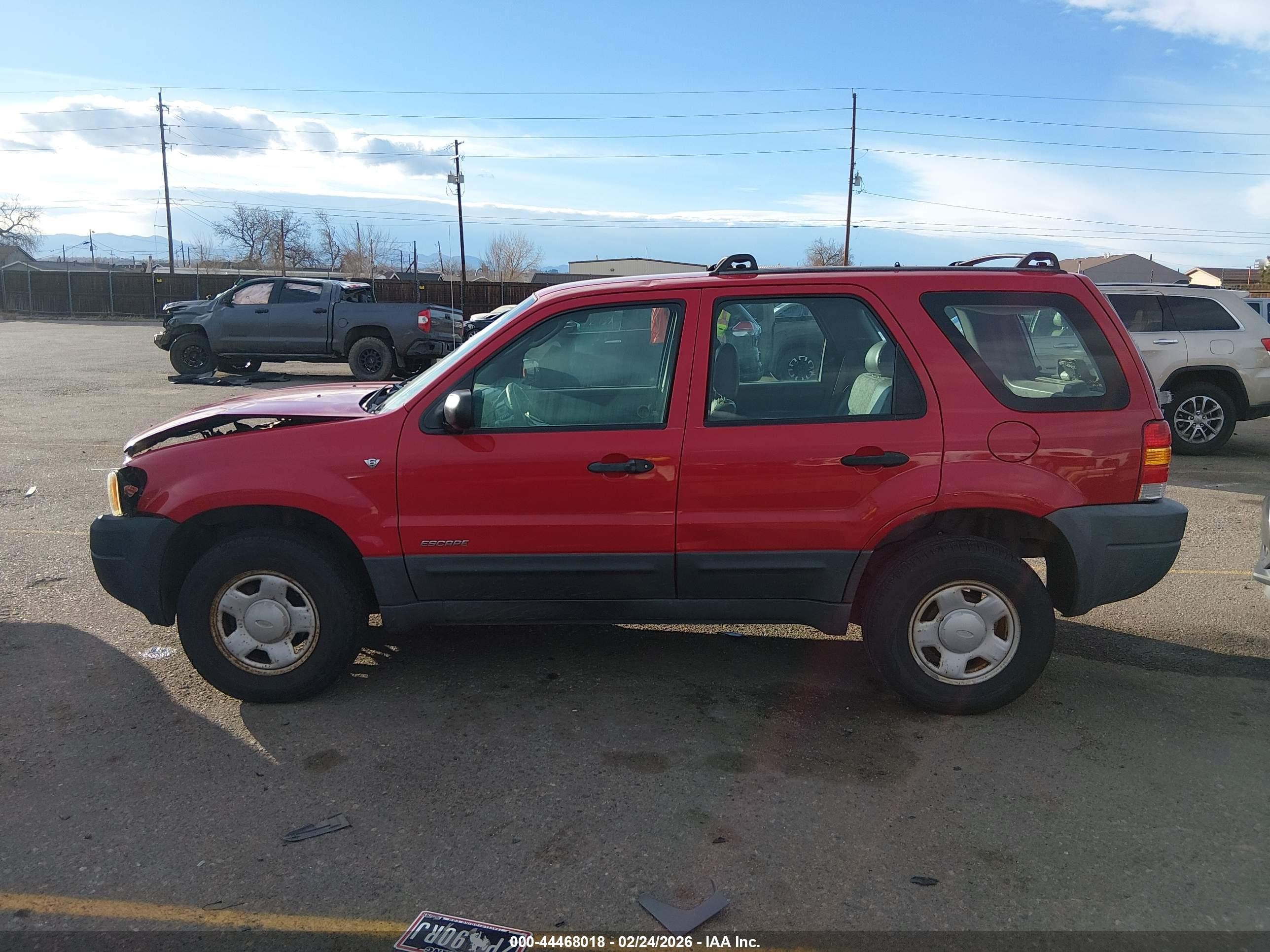 2002 Ford Escape Xls Red vin: 1FMYU02172KA40835