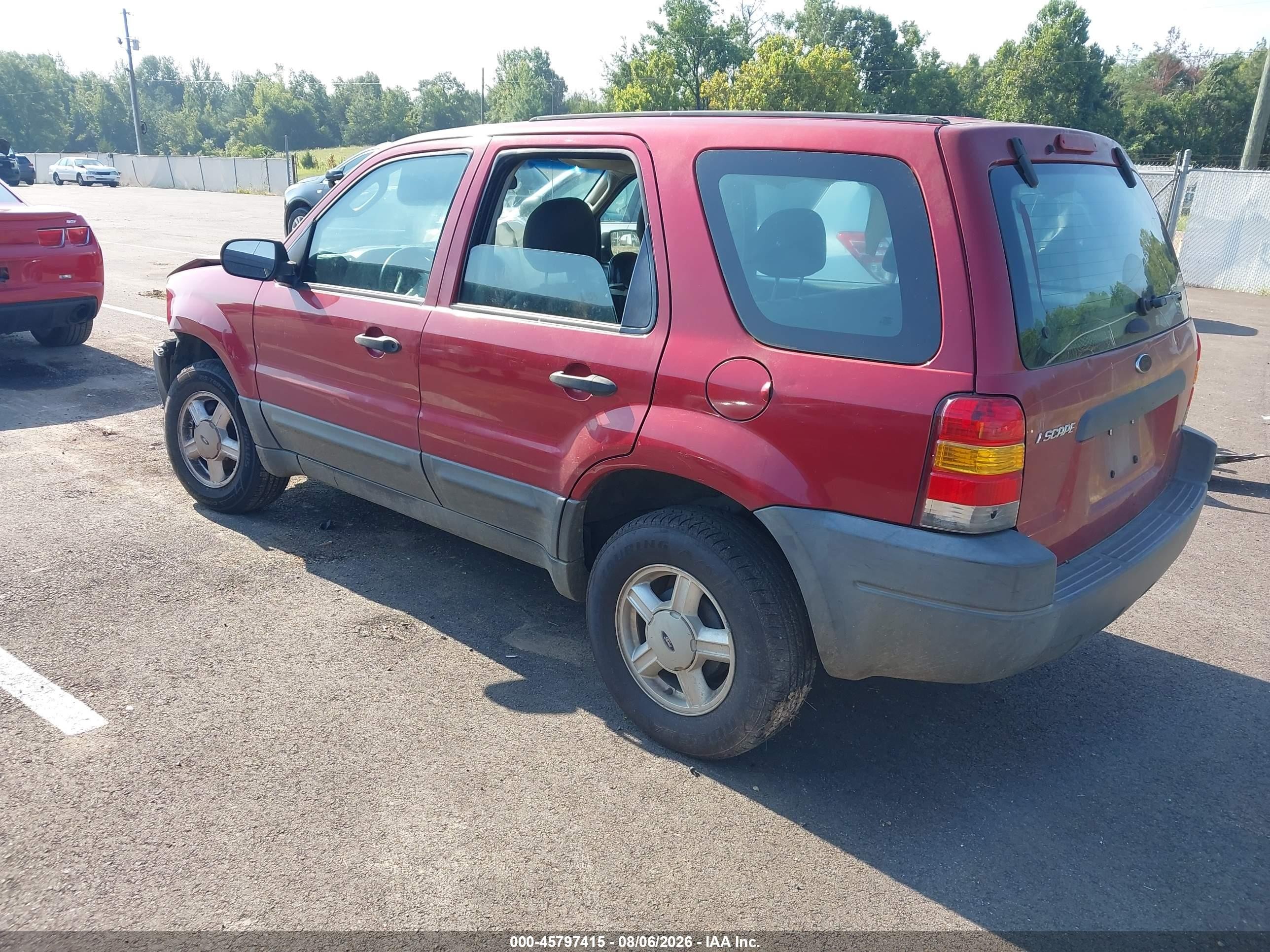 2004 Ford Escape Xls Burgundy vin: 1FMYU021X4KA97064