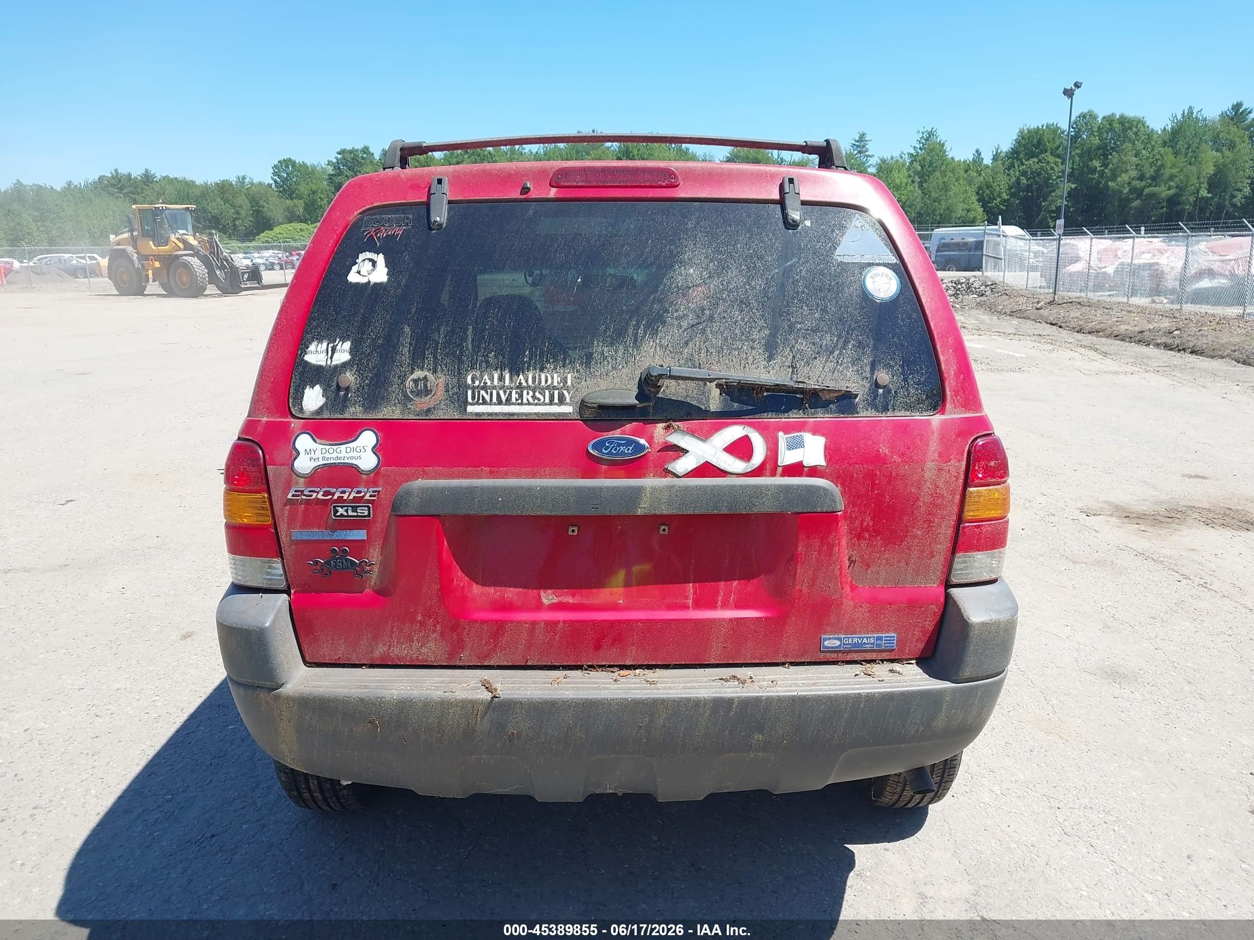2002 Ford Escape Xls Red vin: 1FMYU02B32KB30282
