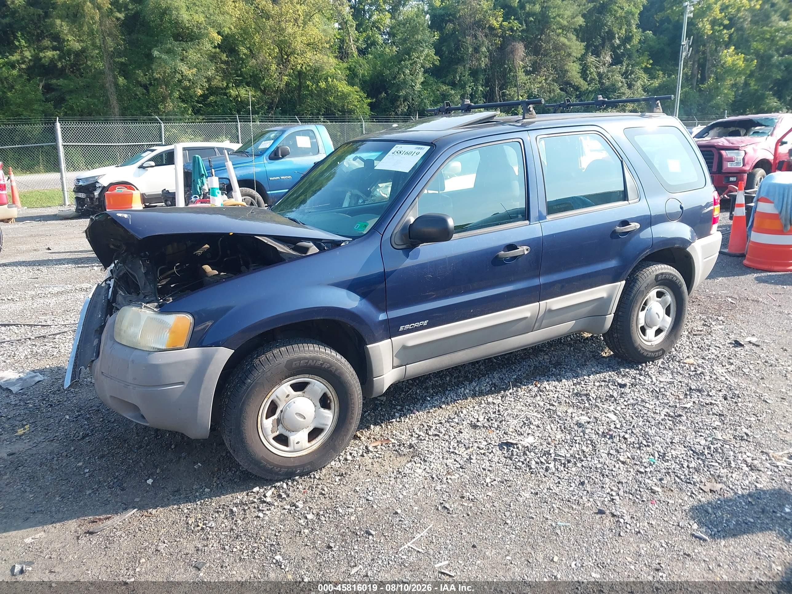 2002 Ford Escape Xls Blue vin: 1FMYU02B32KC09905