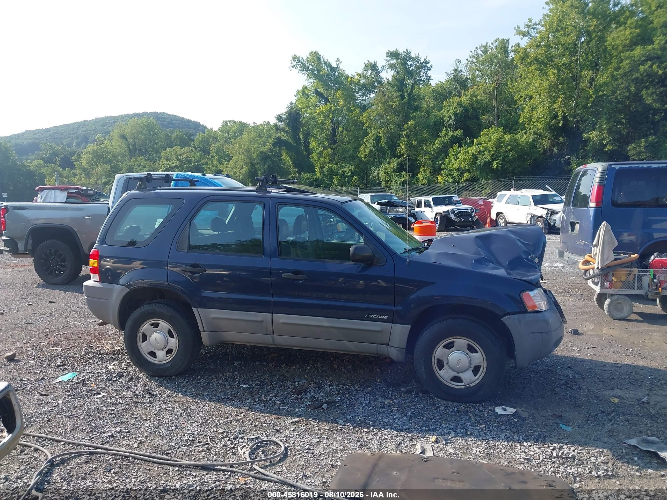 2002 Ford Escape Xls Blue vin: 1FMYU02B32KC09905