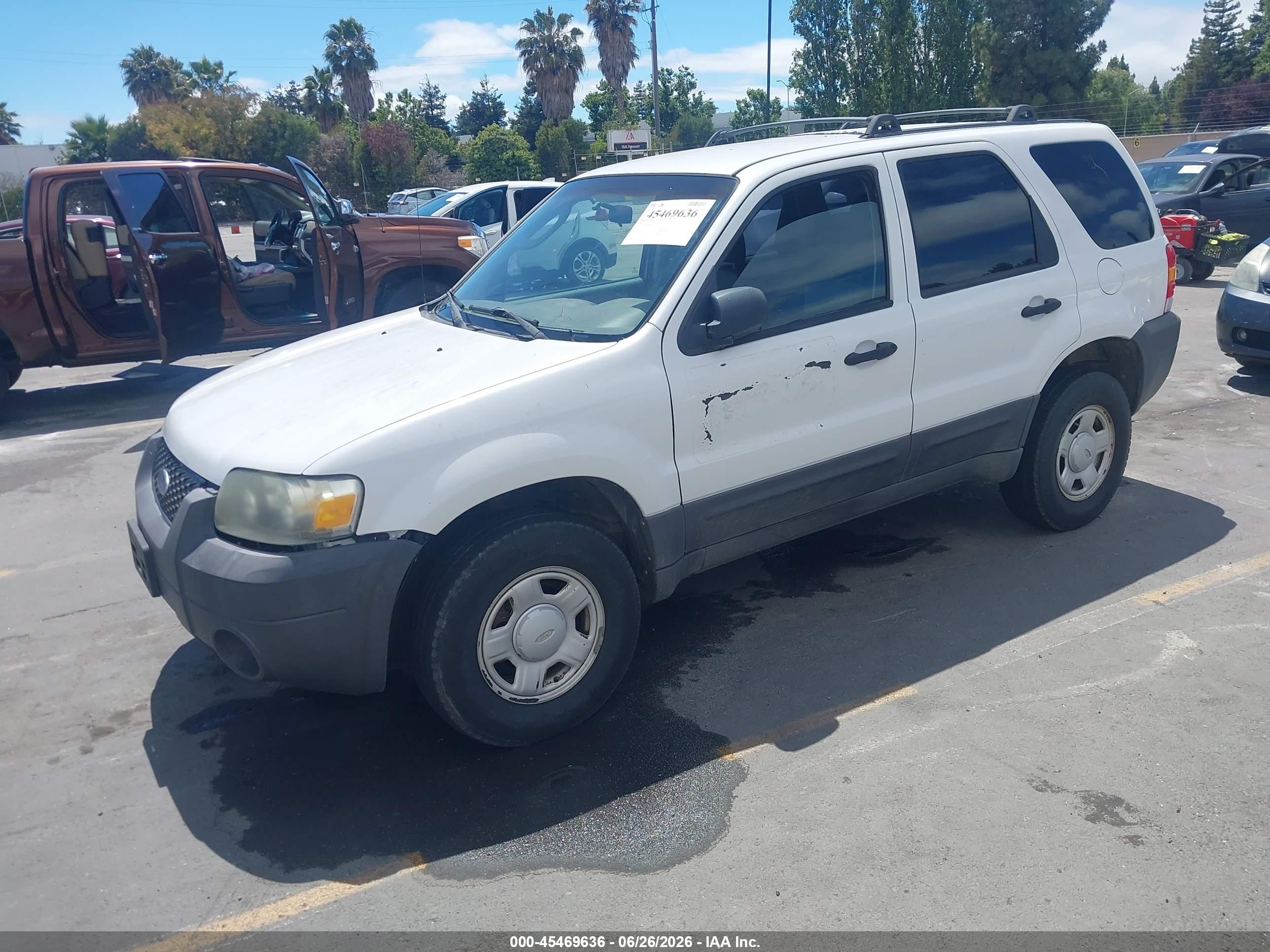 2006 Ford Escape Xls/xls Manual White vin: 1FMYU02Z26KB56424