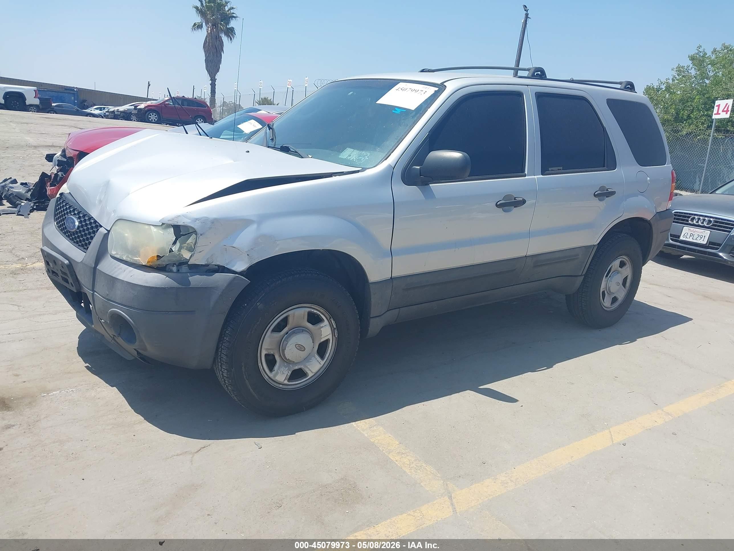 2007 Ford Escape Xls/xls Manual Silver vin: 1FMYU02Z27KA03236