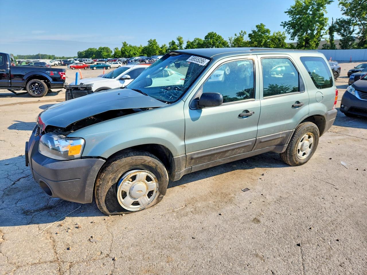 2007 Ford Escape Xls Teal vin: 1FMYU02Z27KA60410