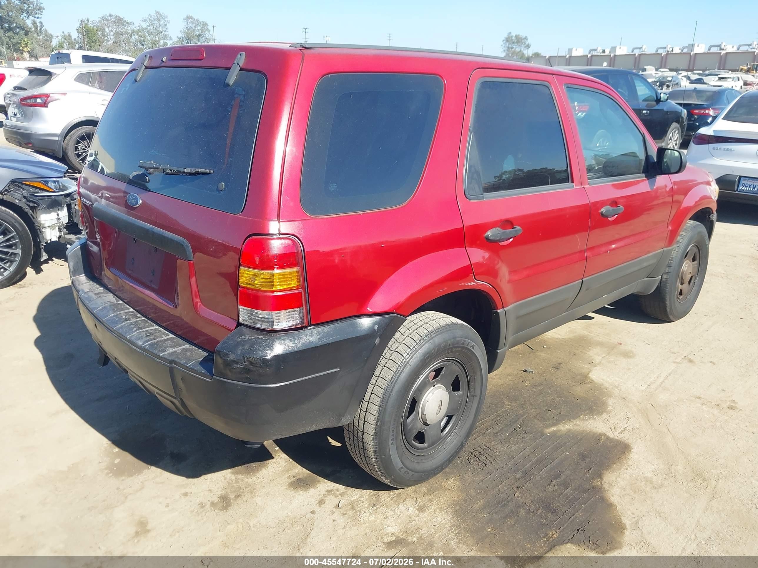 2005 Ford Escape Xls Burgundy vin: 1FMYU02Z35KB29277