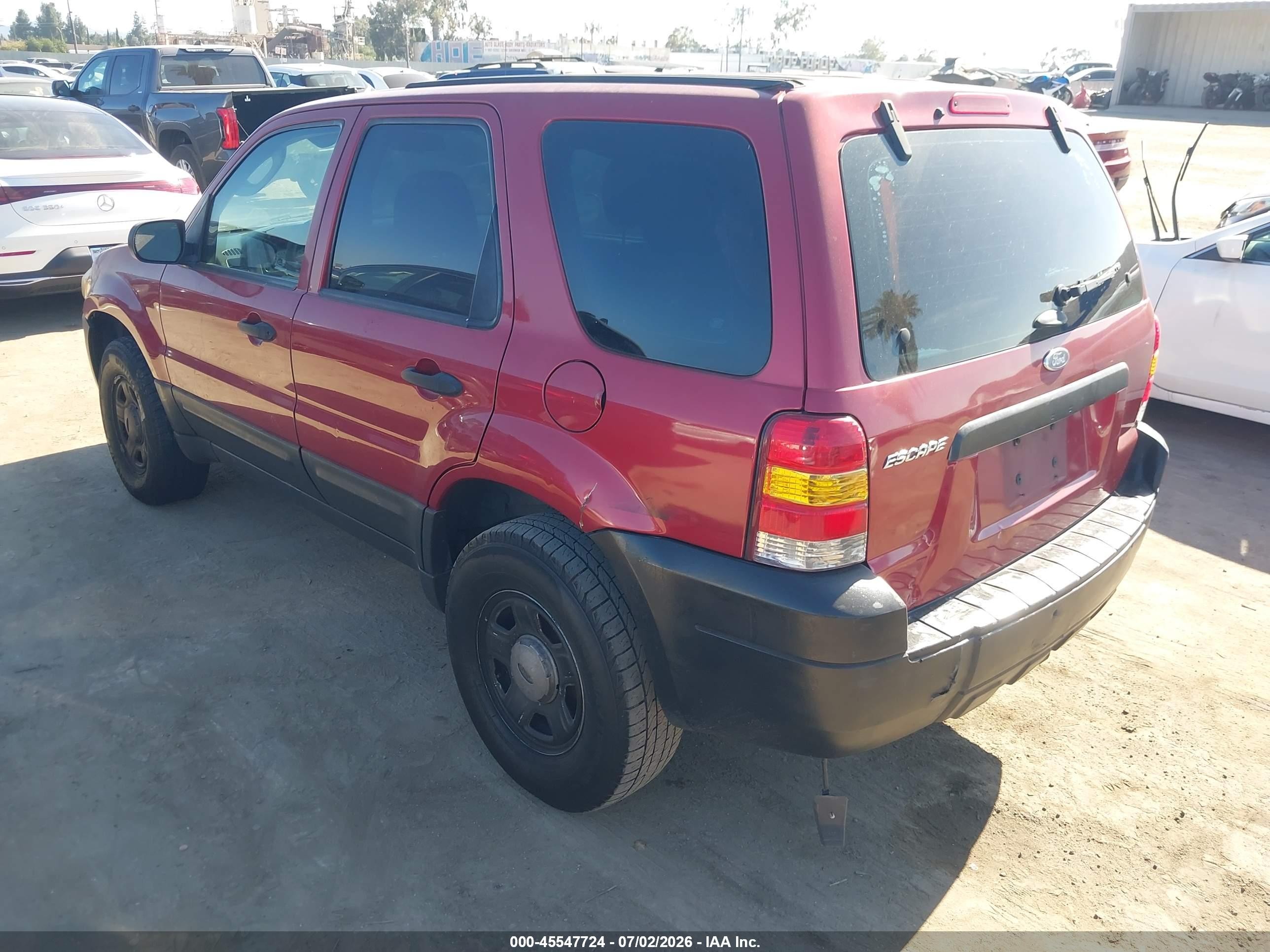 2005 Ford Escape Xls Burgundy vin: 1FMYU02Z35KB29277
