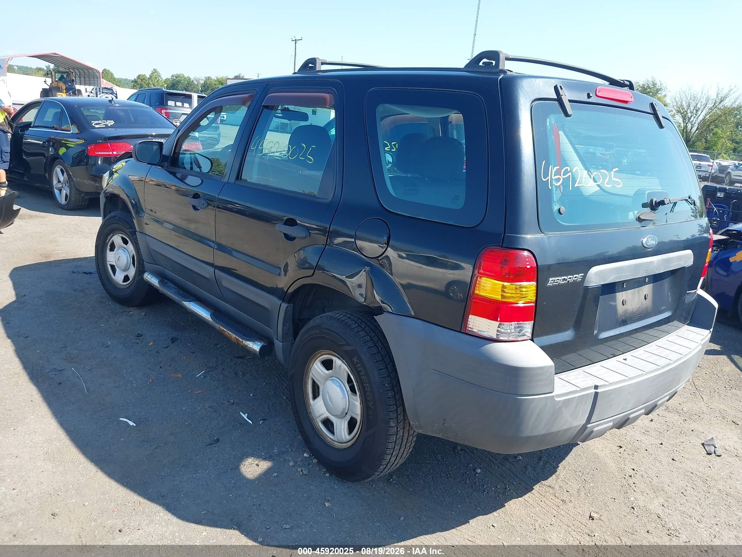 2007 Ford Escape Xls/xls Manual Black vin: 1FMYU02Z57KB06635