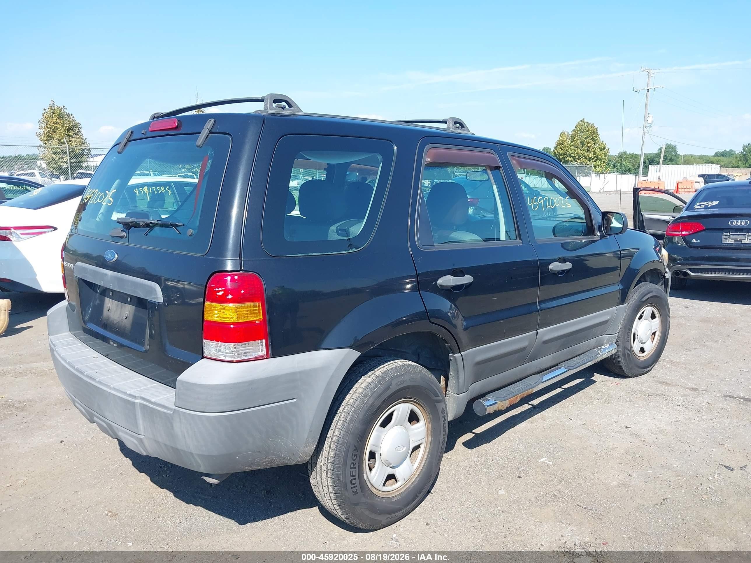 2007 Ford Escape Xls/xls Manual Black vin: 1FMYU02Z57KB06635