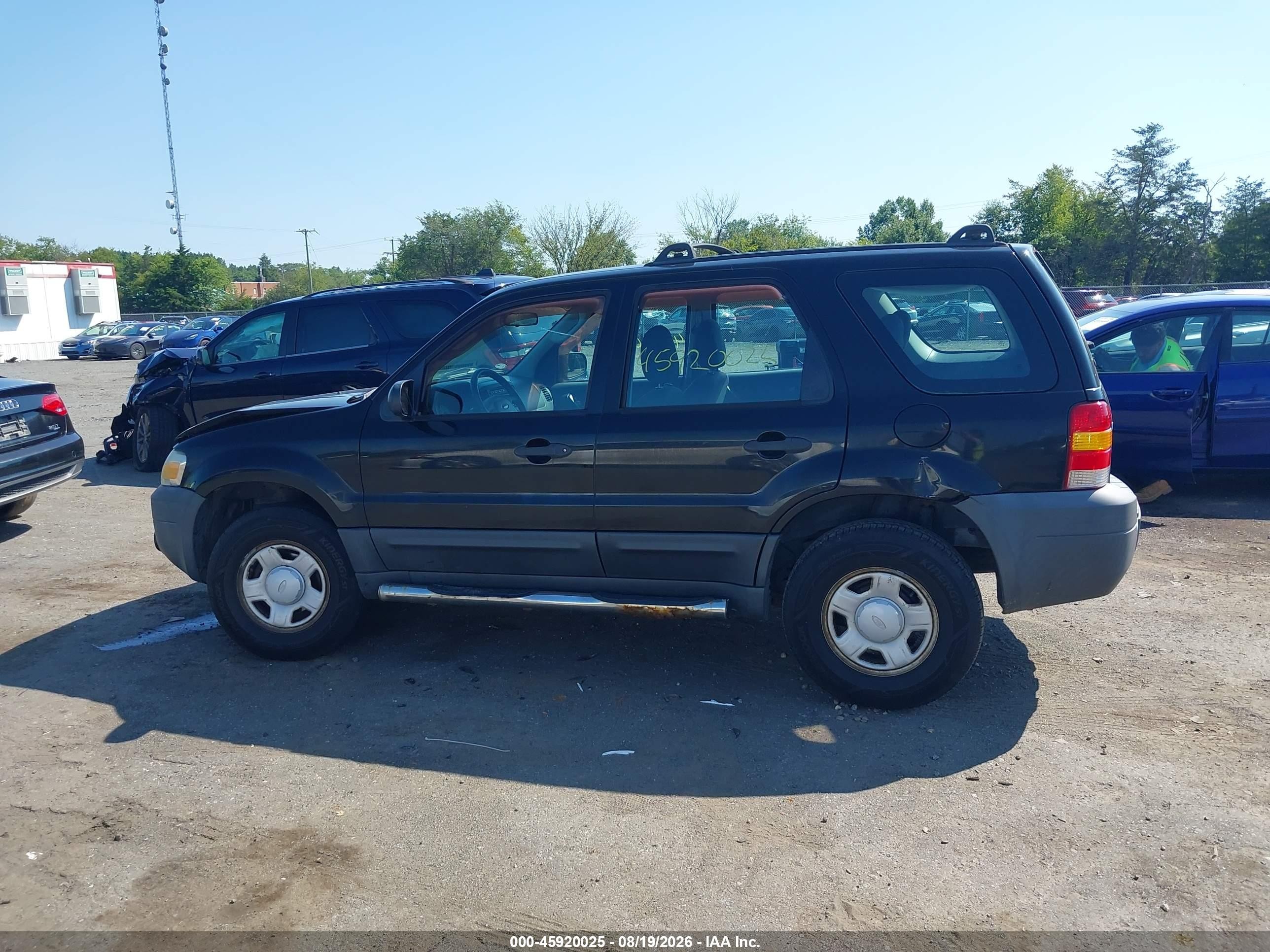 2007 Ford Escape Xls/xls Manual Black vin: 1FMYU02Z57KB06635