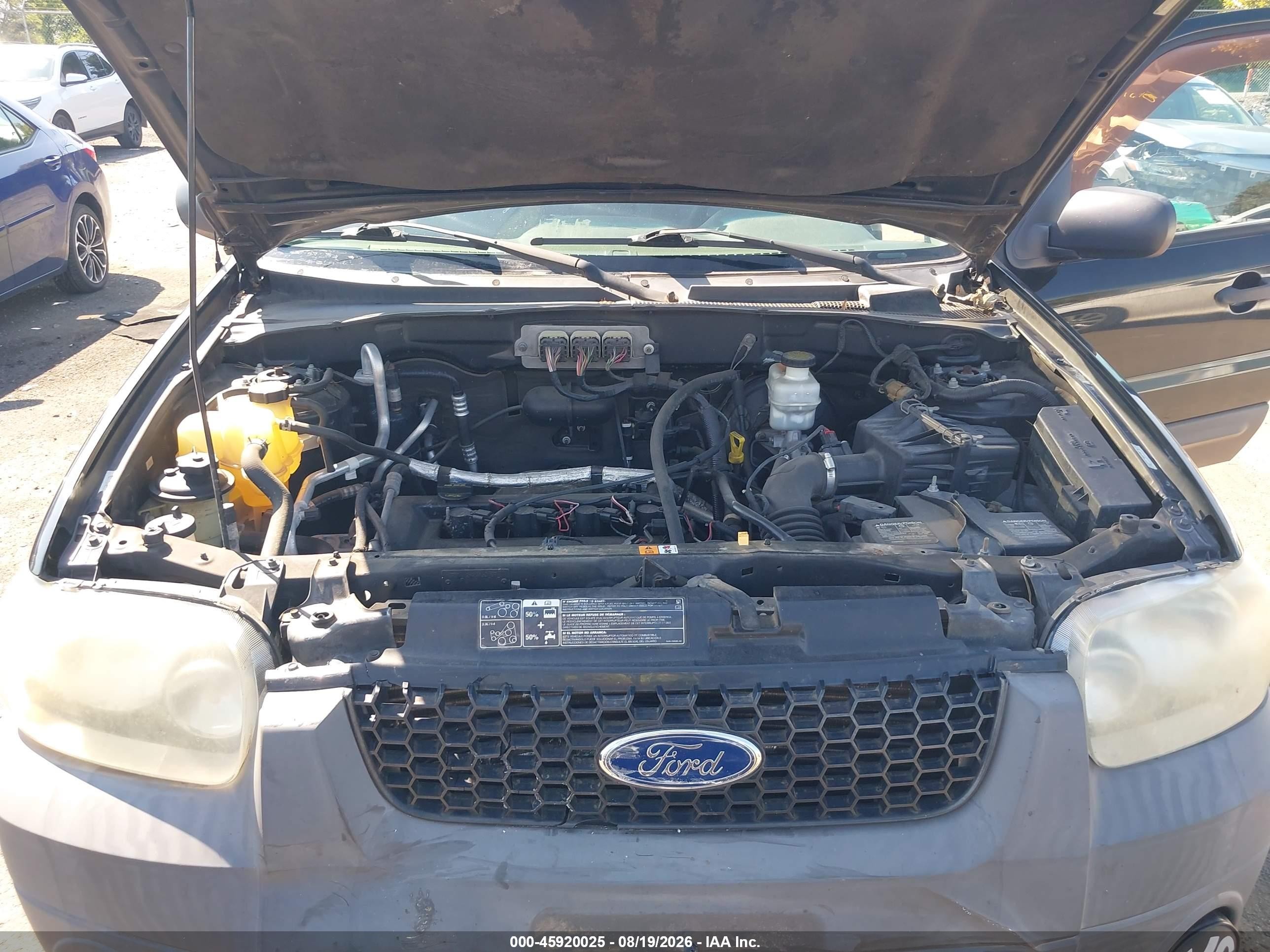 2007 Ford Escape Xls/xls Manual Black vin: 1FMYU02Z57KB06635