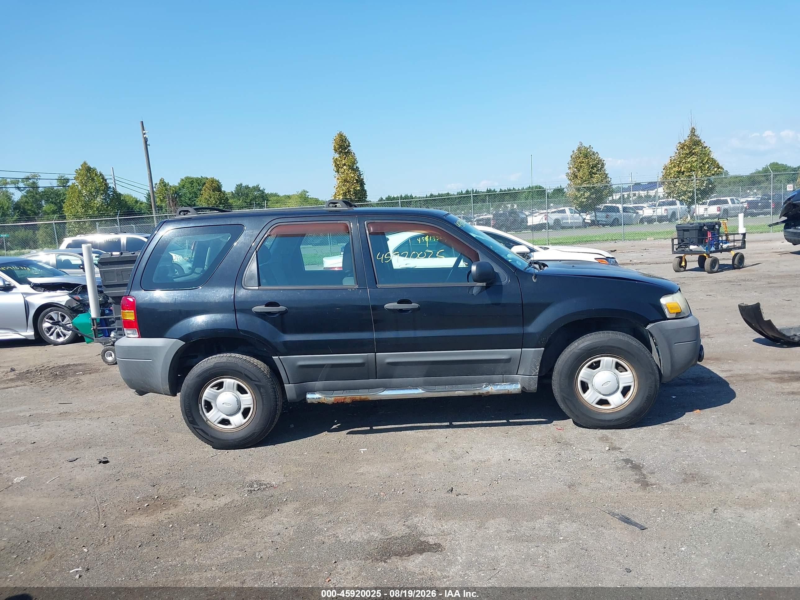 2007 Ford Escape Xls/xls Manual Black vin: 1FMYU02Z57KB06635