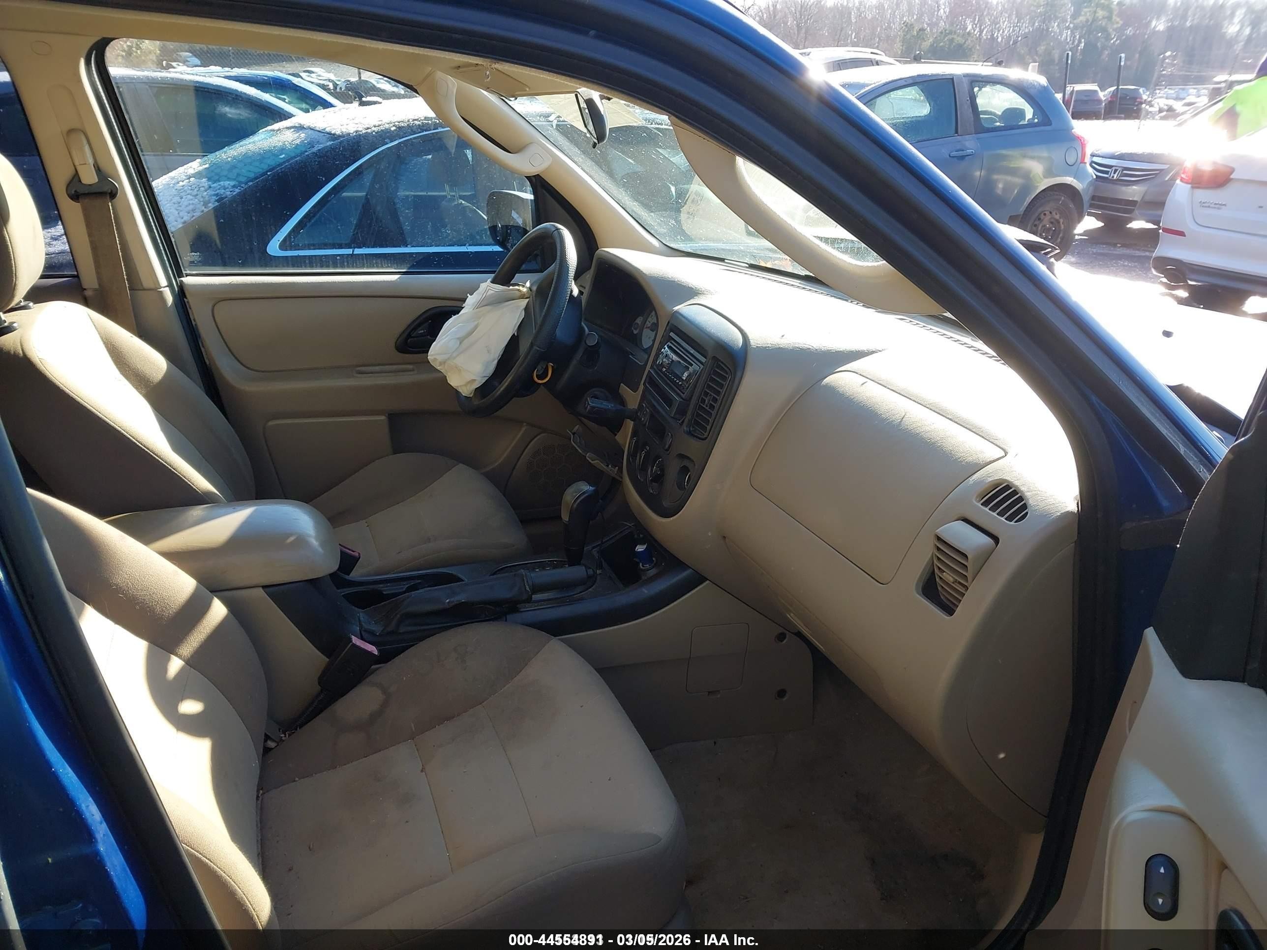 2007 Ford Escape Xls/xls Manual Blue vin: 1FMYU02Z57KB91220
