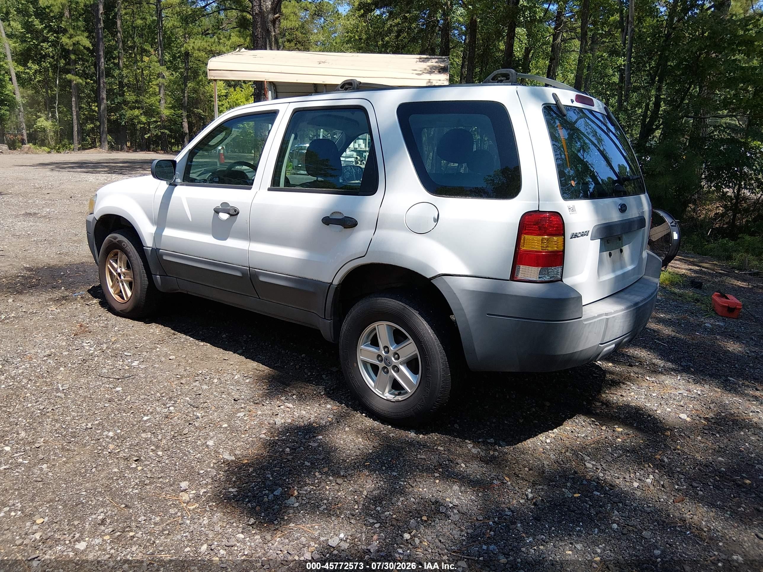 2007 Ford Escape Xls/xls Manual White vin: 1FMYU02Z67KB28675