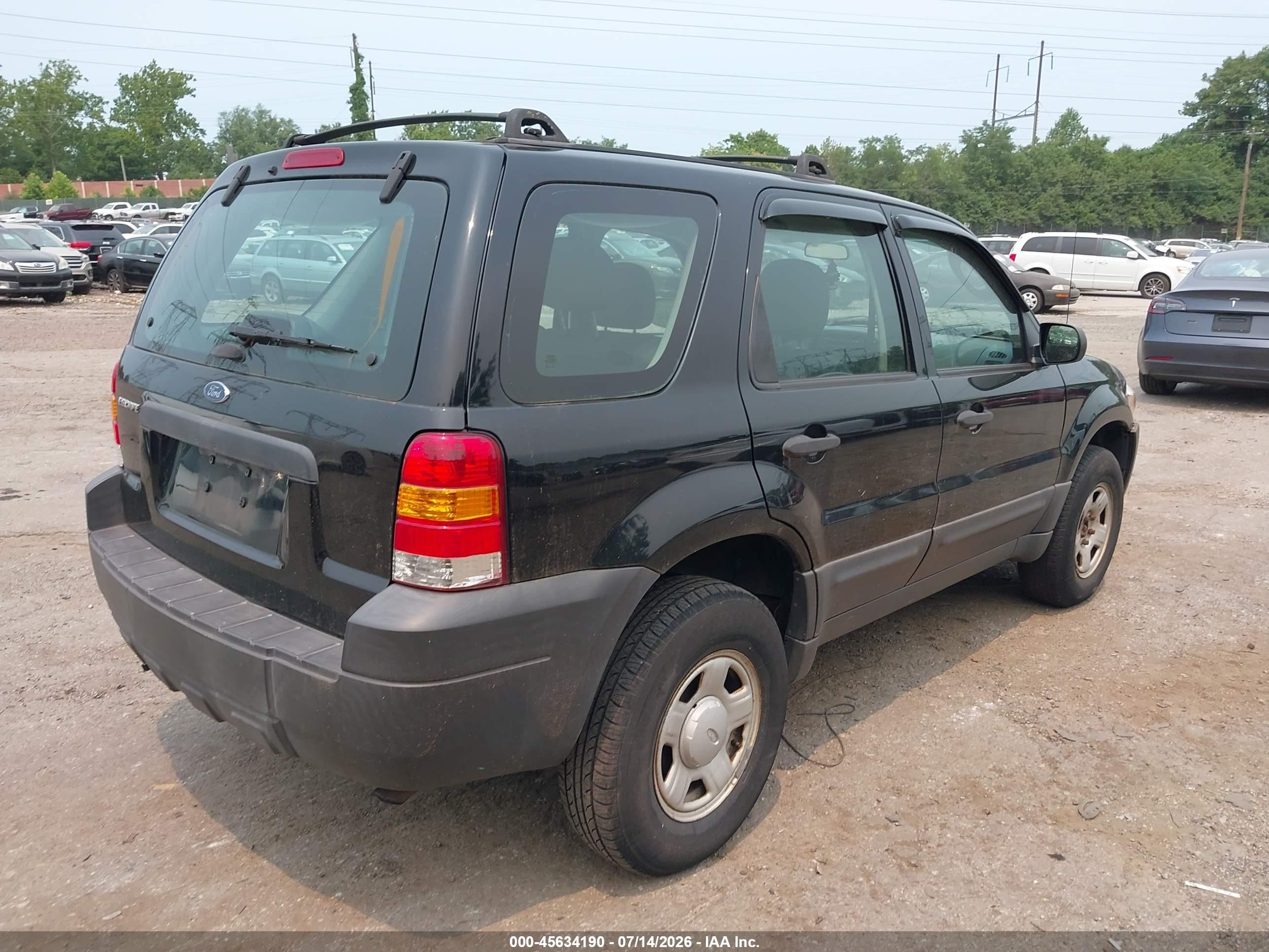2007 Ford Escape Xls/xls Manual Черный vin: 1FMYU02Z77KB99500