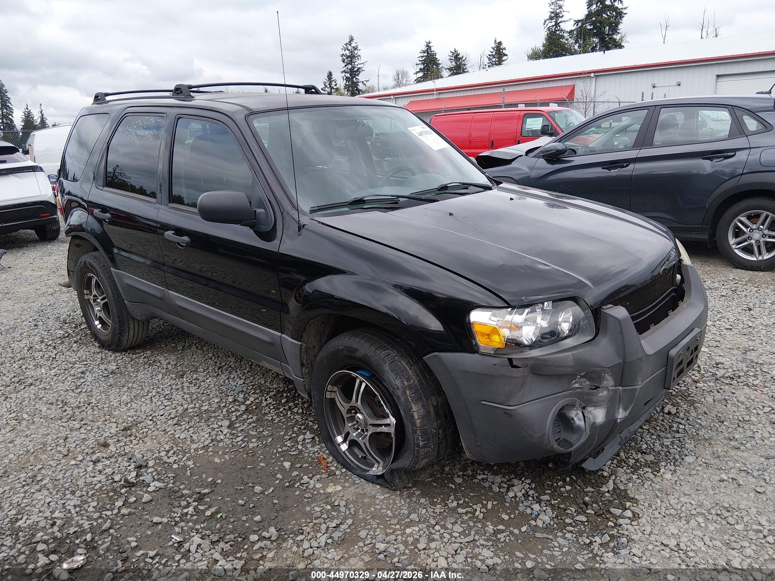 2007 Ford Escape Xls/xls Manual Black vin: 1FMYU02Z87KB34820
