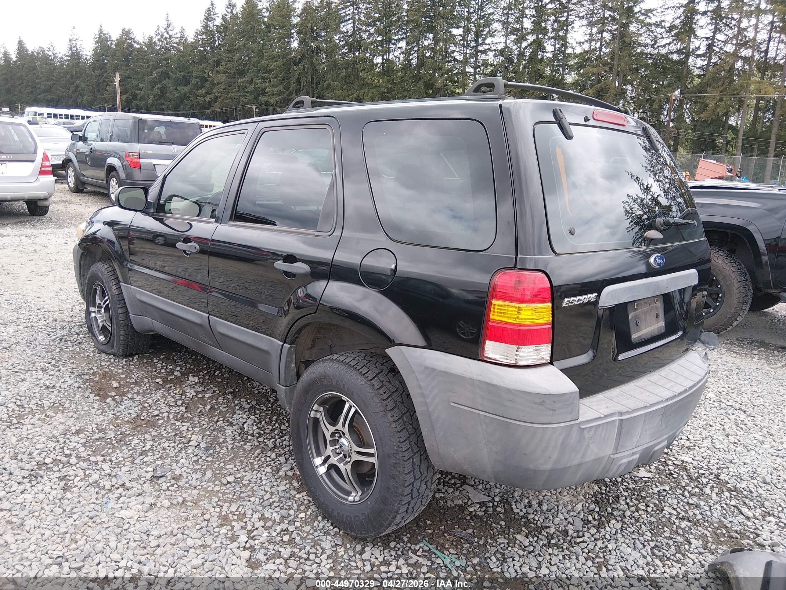 2007 Ford Escape Xls/xls Manual Black vin: 1FMYU02Z87KB34820