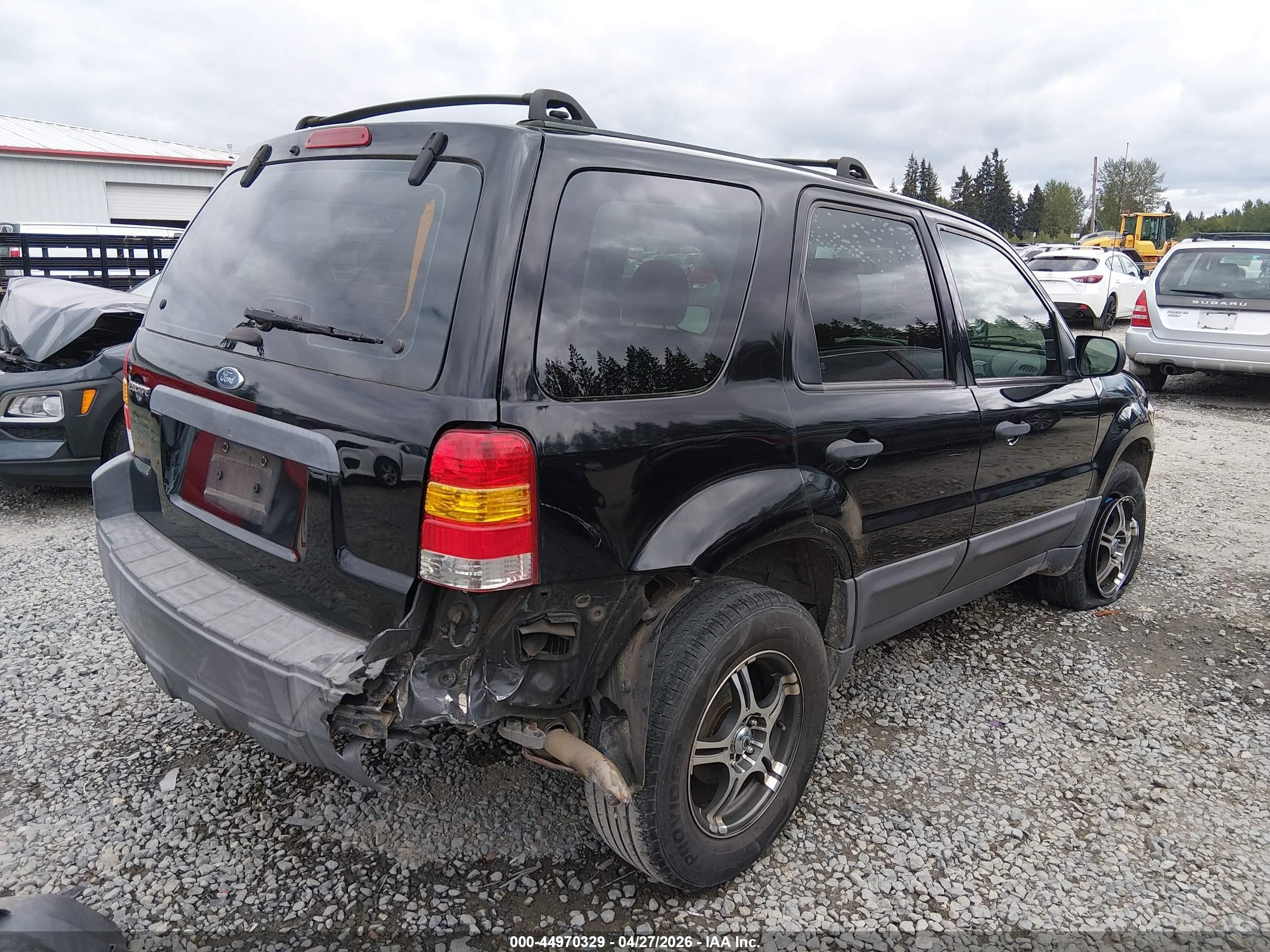 2007 Ford Escape Xls/xls Manual Black vin: 1FMYU02Z87KB34820