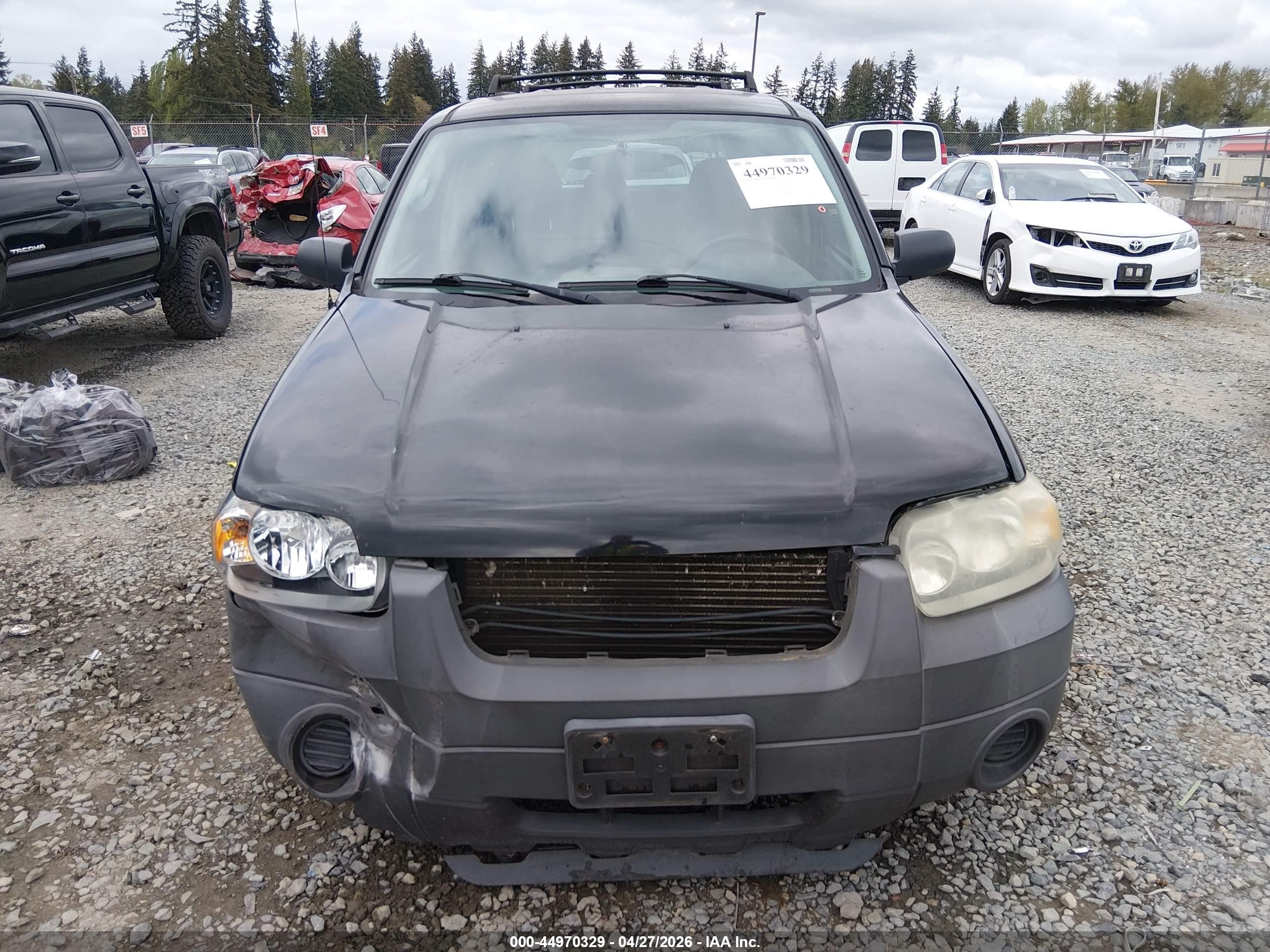 2007 Ford Escape Xls/xls Manual Black vin: 1FMYU02Z87KB34820