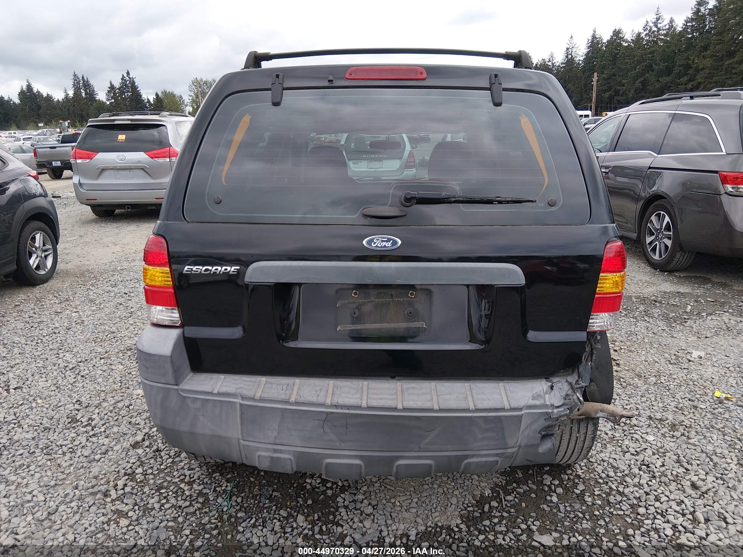 2007 Ford Escape Xls/xls Manual Black vin: 1FMYU02Z87KB34820