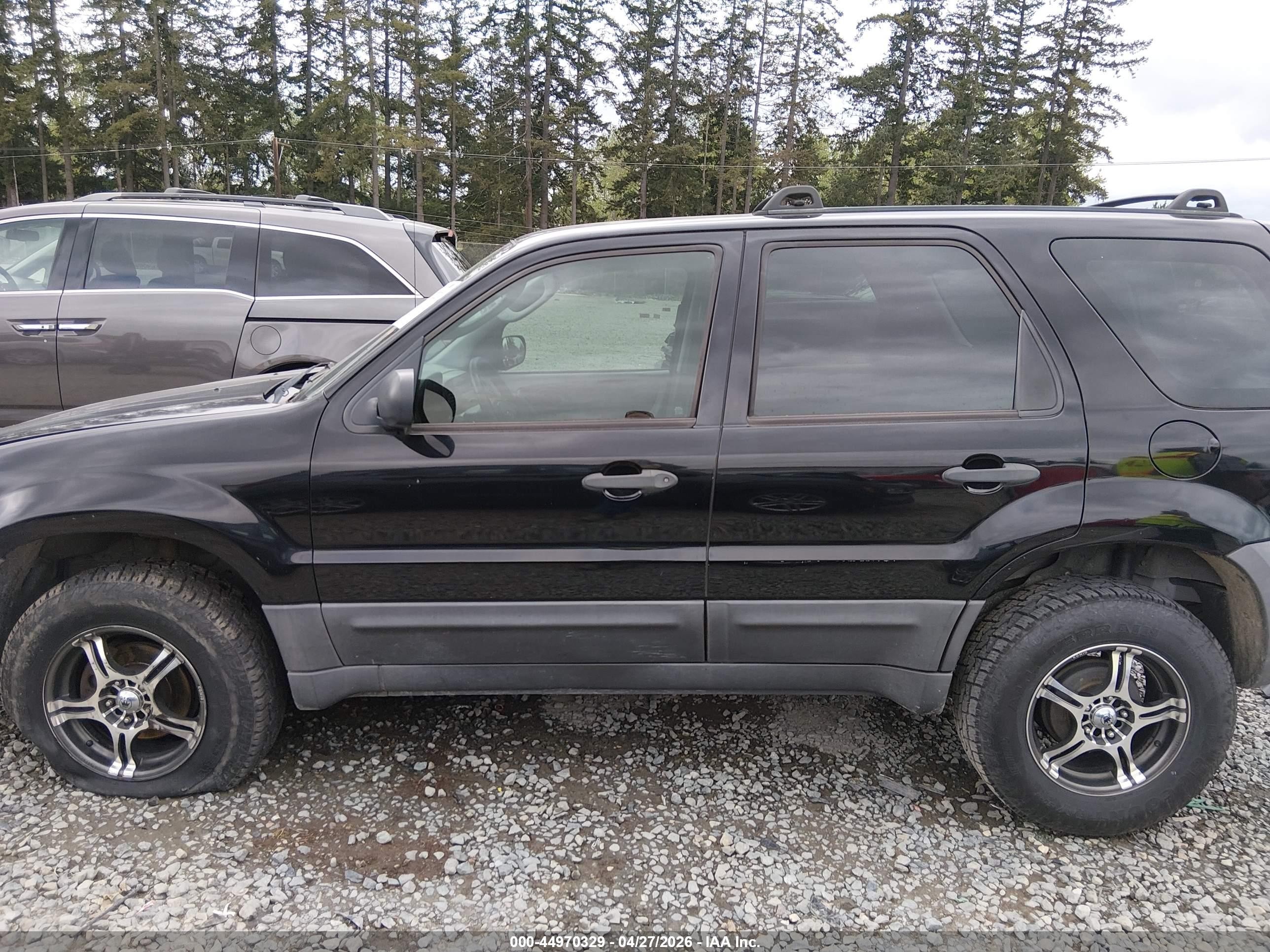 2007 Ford Escape Xls/xls Manual Black vin: 1FMYU02Z87KB34820