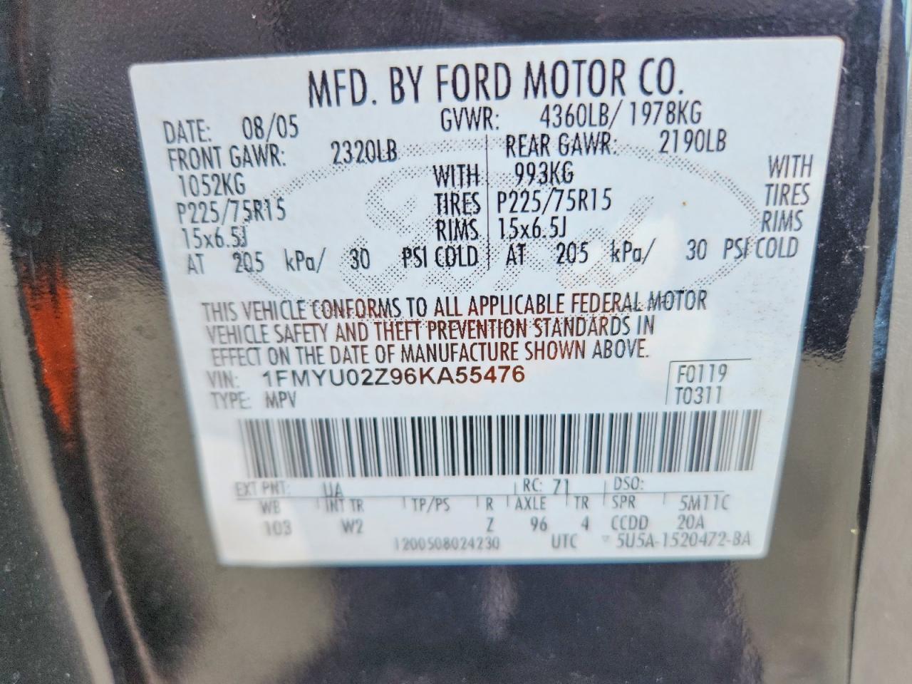 2006 Ford Escape Xls Черный vin: 1FMYU02Z96KA55476