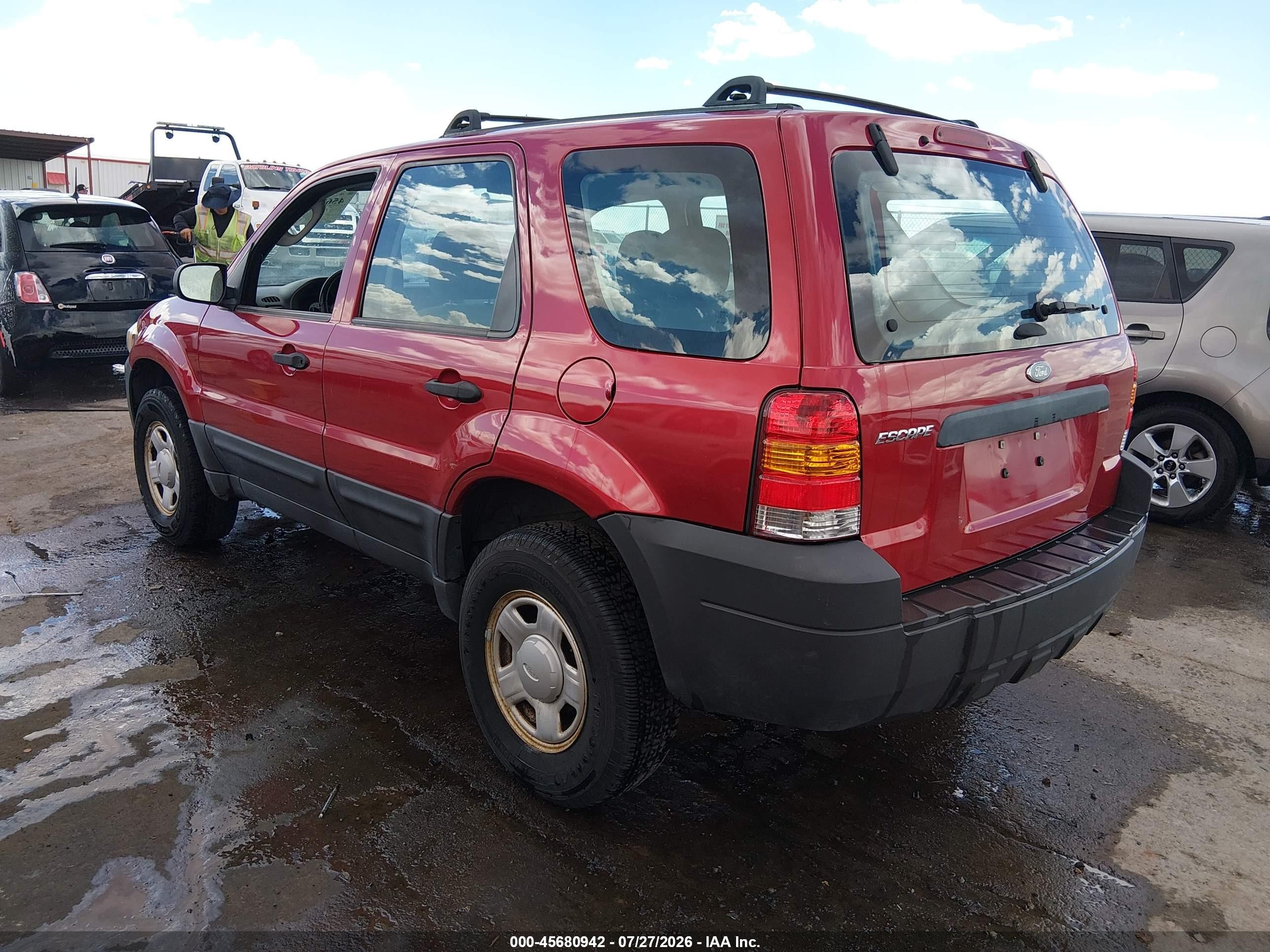 2005 Ford Escape Xls Red vin: 1FMYU02ZX5KE49020