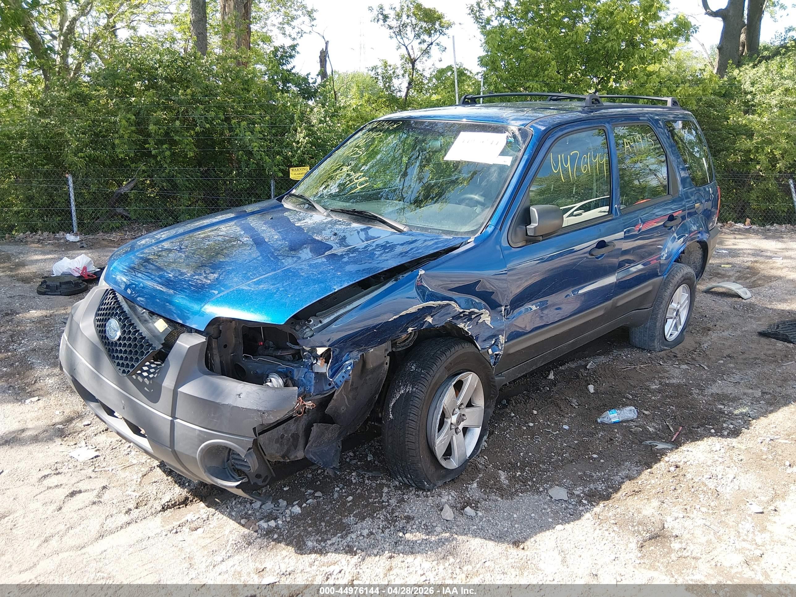 2007 Ford Escape Xls/xls Manual Синий vin: 1FMYU02ZX7KA41975