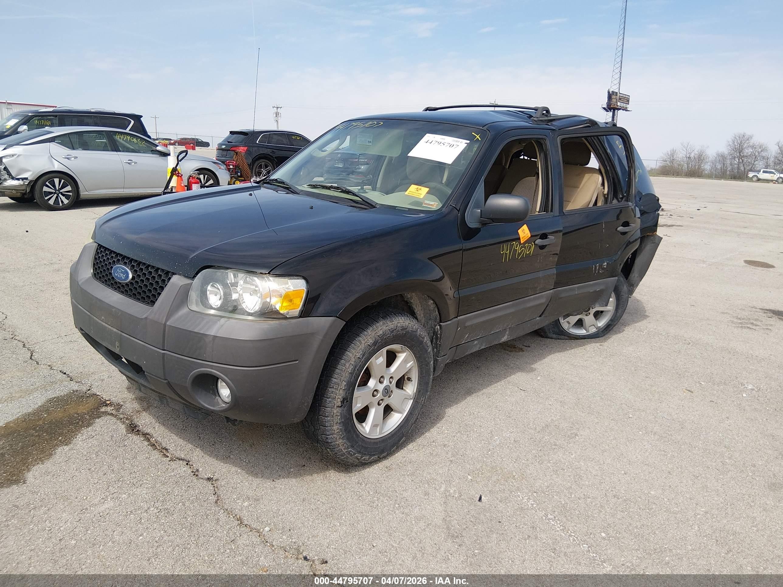 2007 Ford Escape Xlt/xlt Sport Black vin: 1FMYU03107KB17079