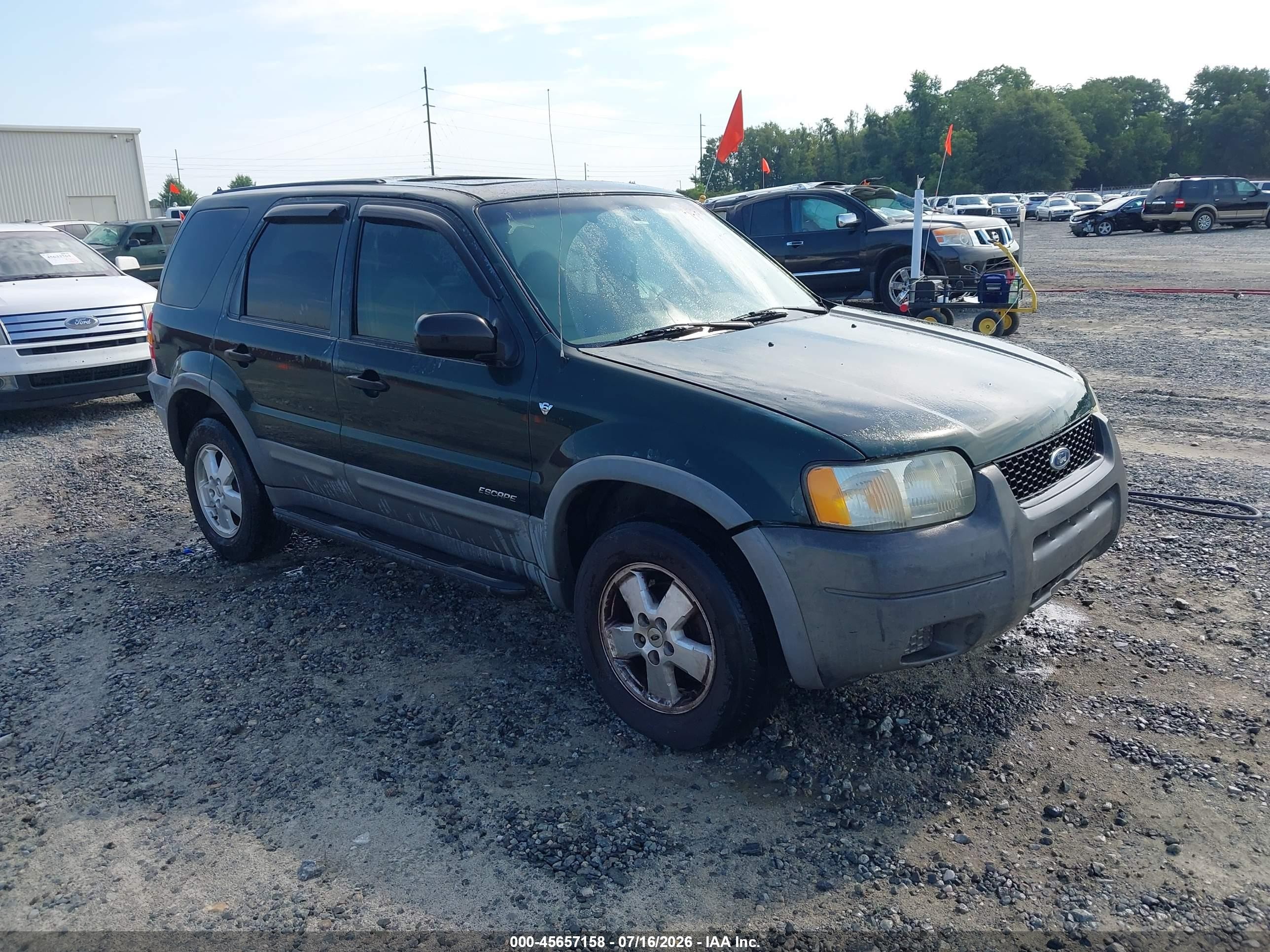 2001 Ford Escape Xlt Green vin: 1FMYU03111KB62703