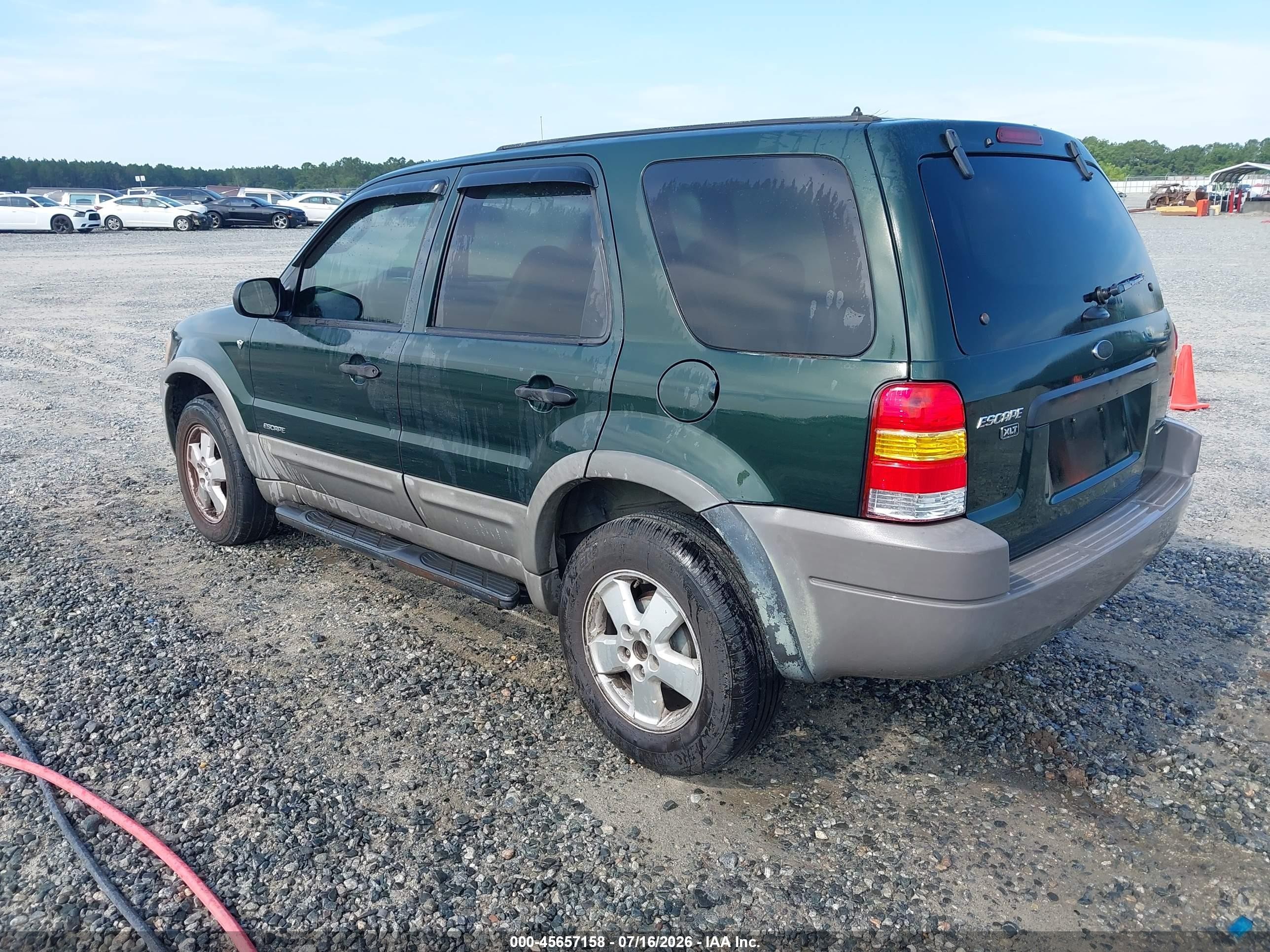 2001 Ford Escape Xlt Green vin: 1FMYU03111KB62703