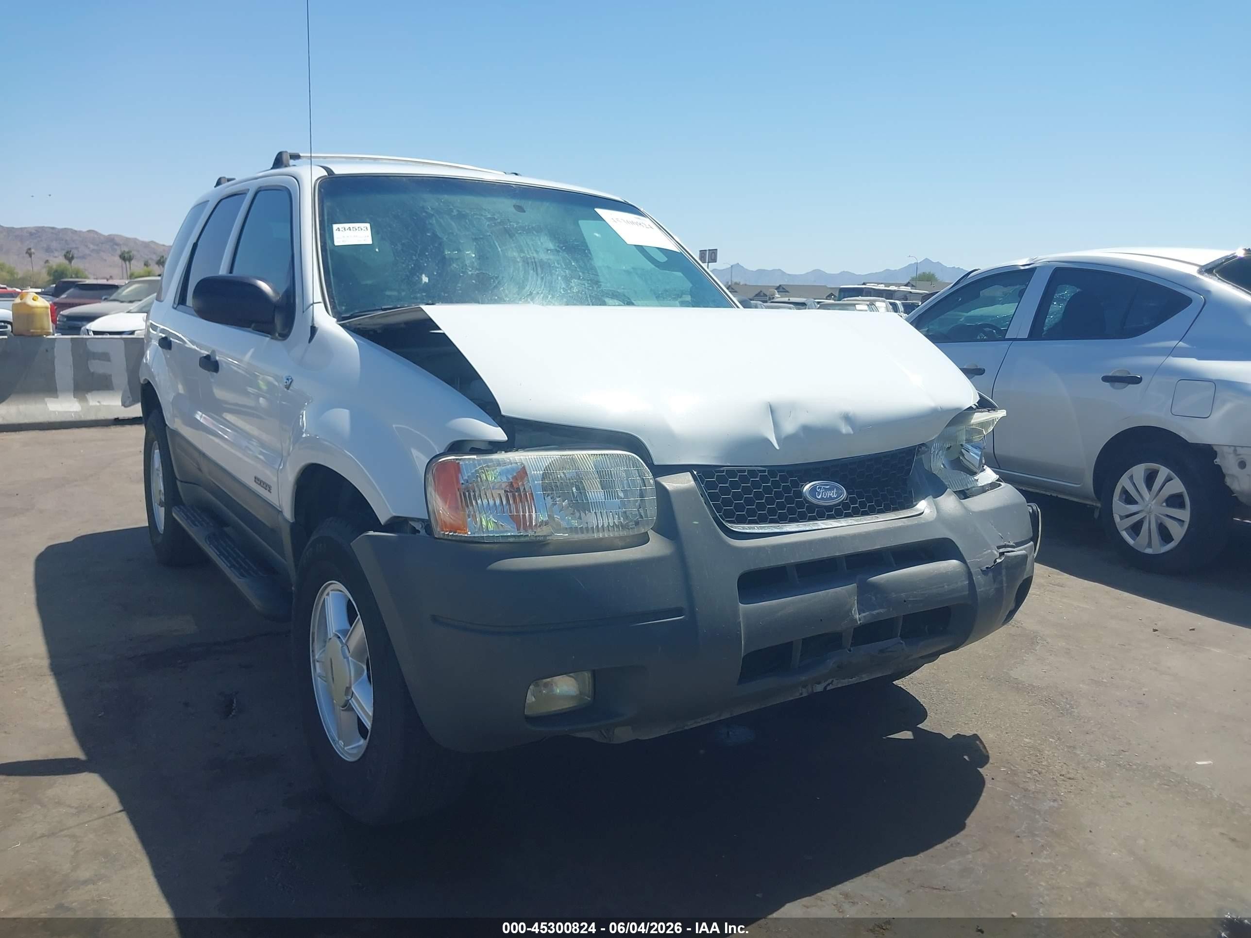 2001 Ford Escape Xlt White vin: 1FMYU03111KC23340