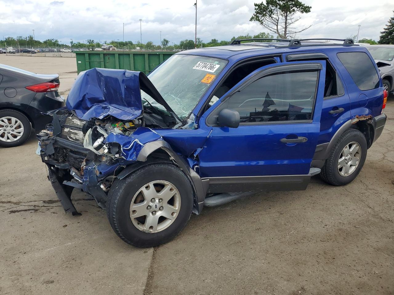 2006 Ford Escape Xlt Blue vin: 1FMYU03116KA73950