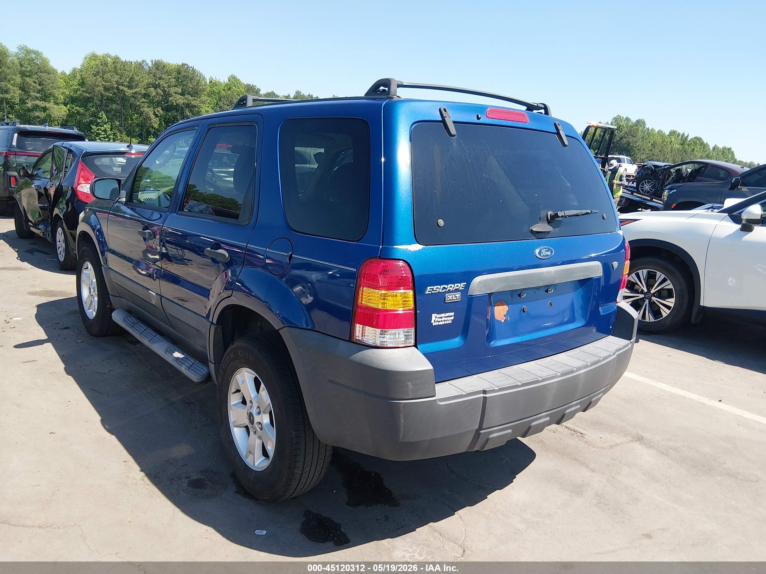 2007 Ford Escape Xlt/xlt Sport Blue vin: 1FMYU03117KB58921
