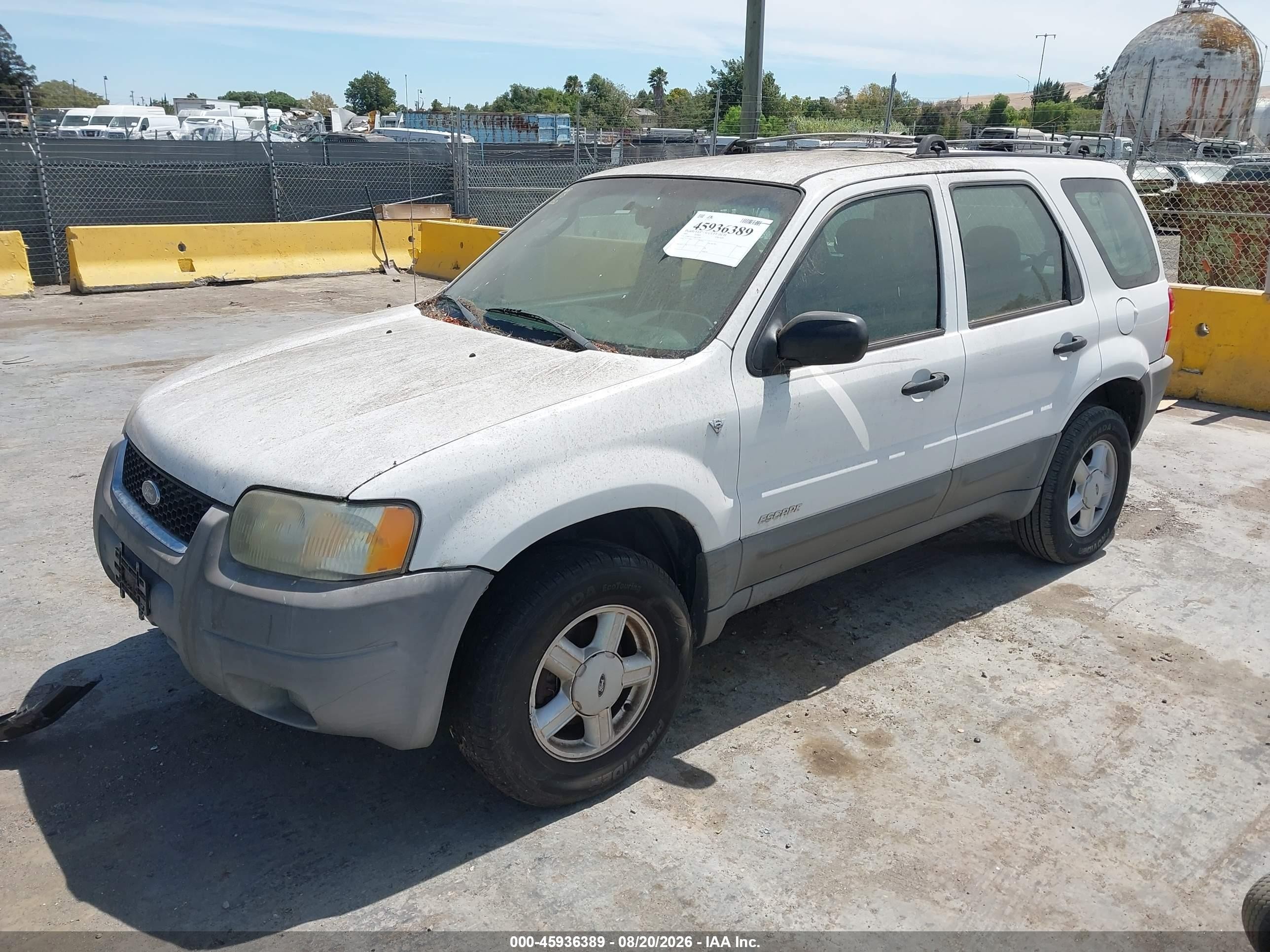 2001 Ford Escape Xlt White vin: 1FMYU03131KC23503