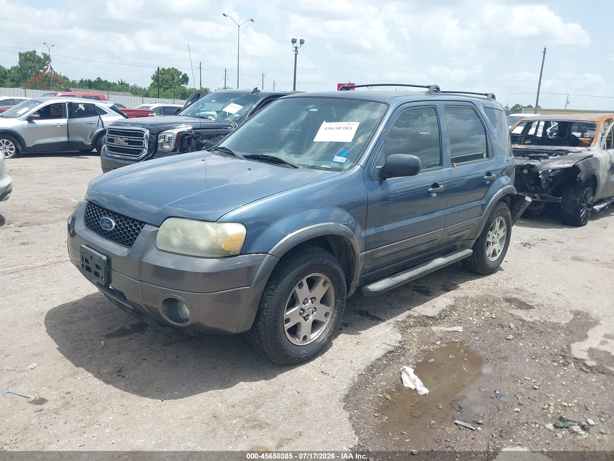 2005 Ford Escape Xlt Синий vin: 1FMYU03165KB77333