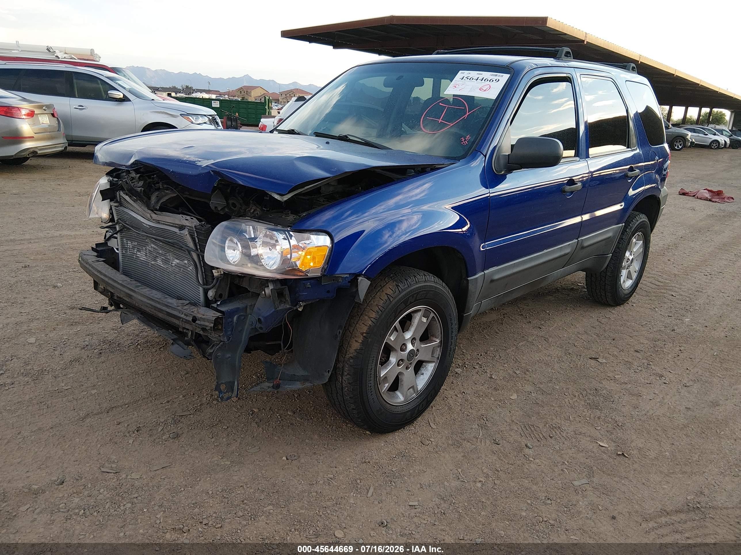 2006 Ford Escape Xlt/xlt Sport Blue vin: 1FMYU03166KB67399