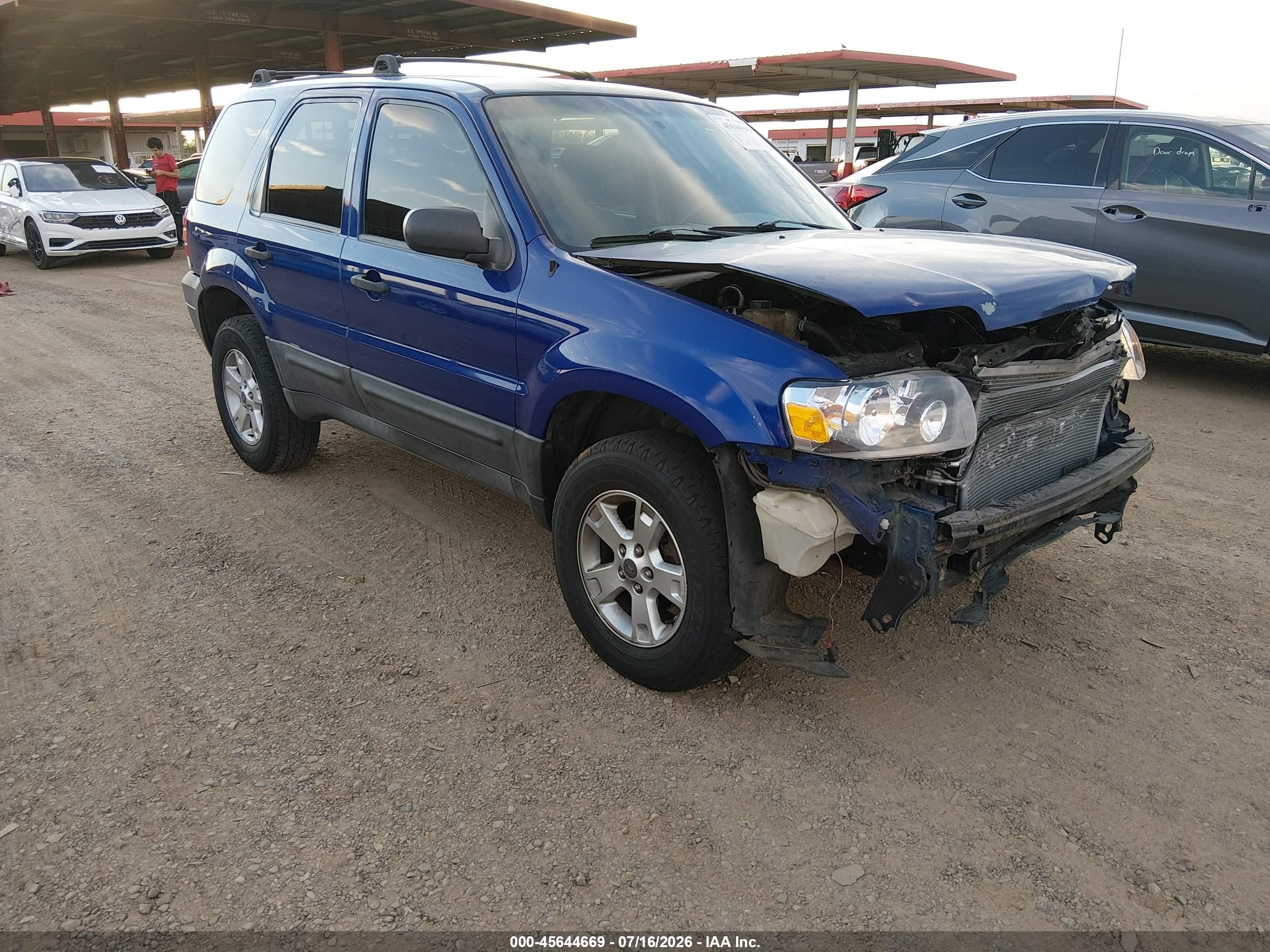 2006 Ford Escape Xlt/xlt Sport Blue vin: 1FMYU03166KB67399