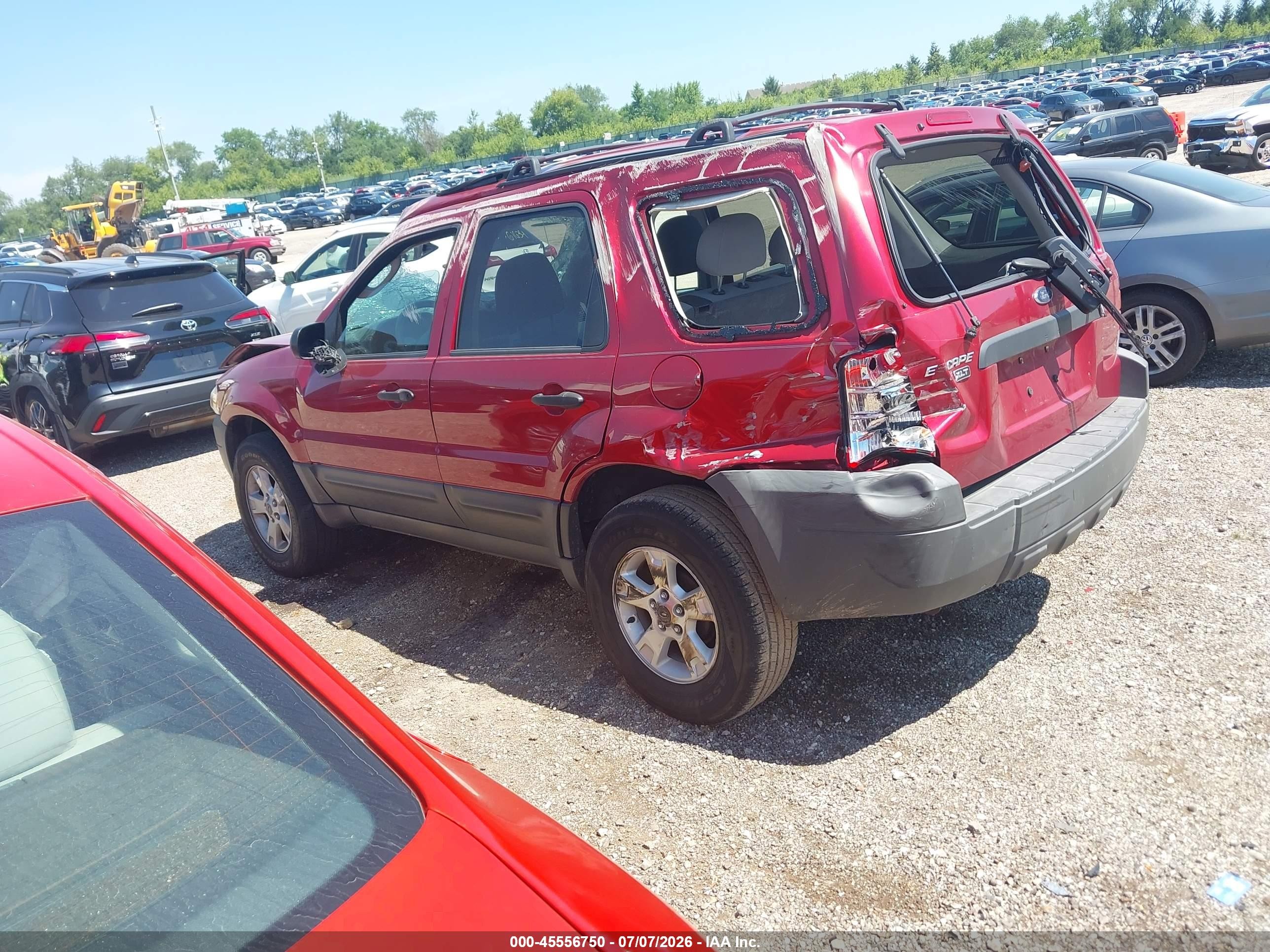 2005 Ford Escape Xlt Red vin: 1FMYU03175DA06417