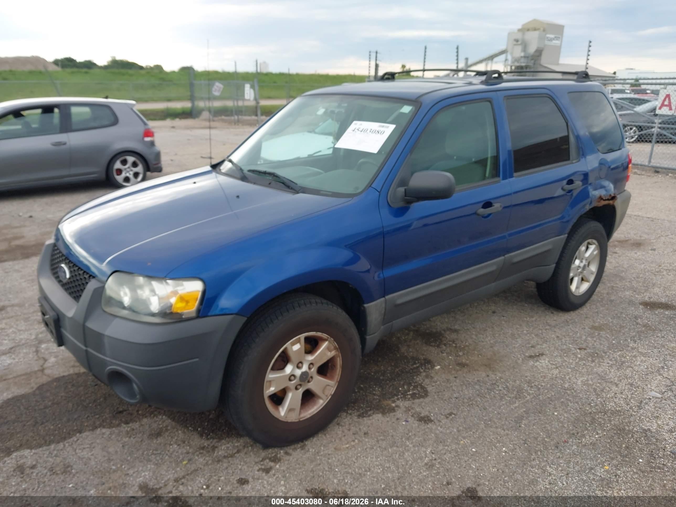 2007 Ford Escape Xlt/xlt Sport Blue vin: 1FMYU03177KA67555
