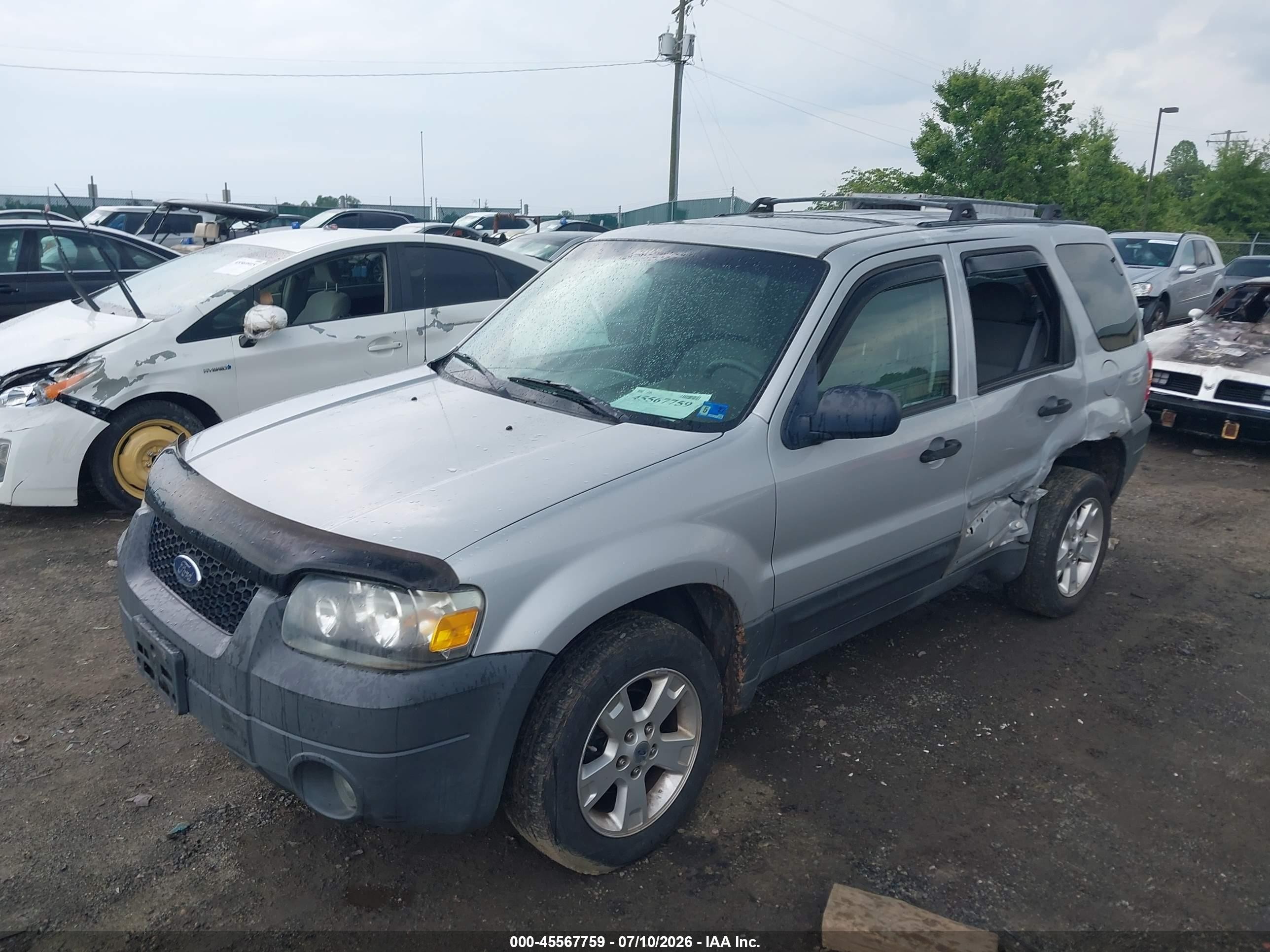 2005 Ford Escape Xlt Silver vin: 1FMYU03185KB28666