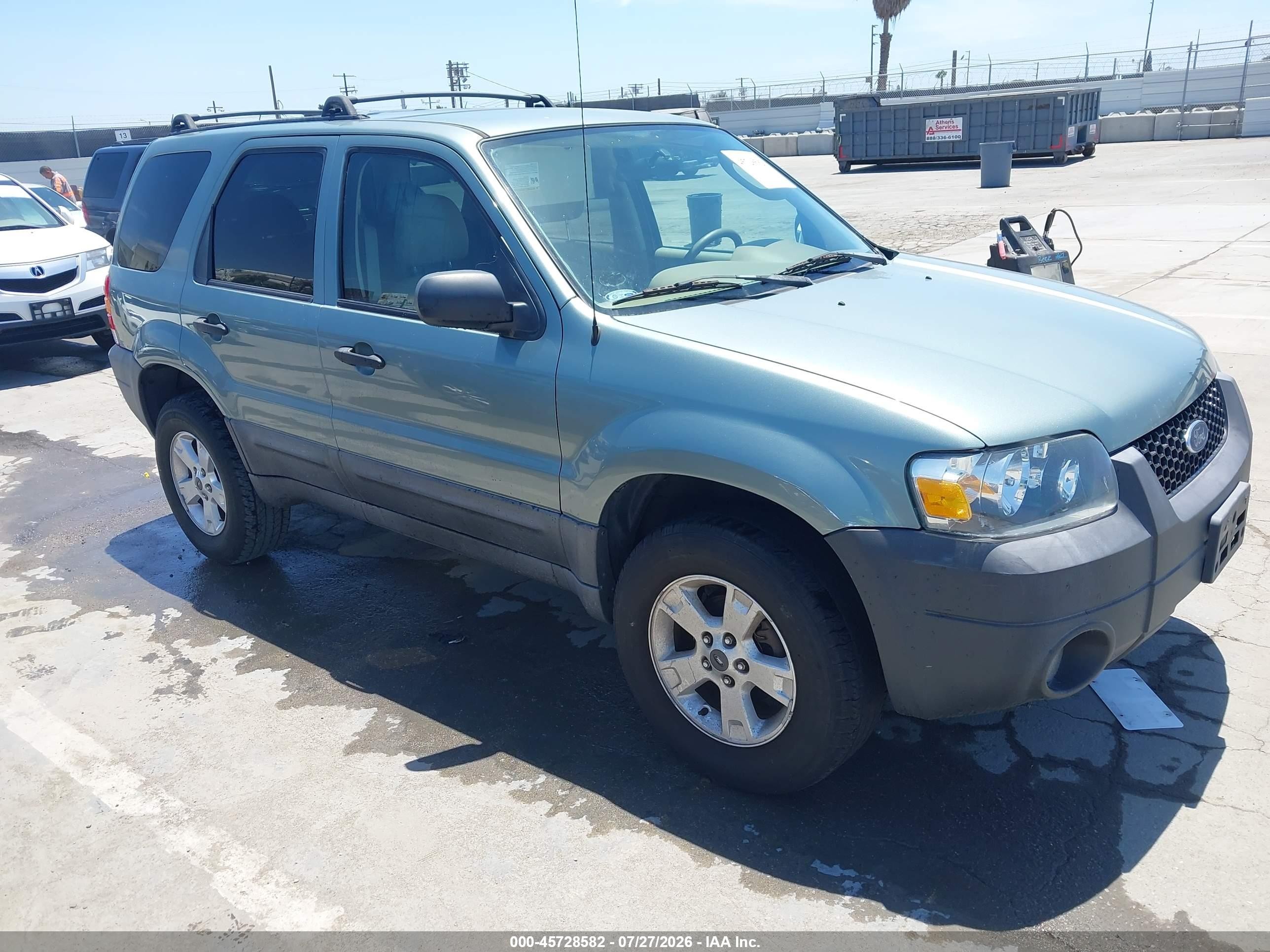 2005 Ford Escape Xlt Green vin: 1FMYU03185KB77723
