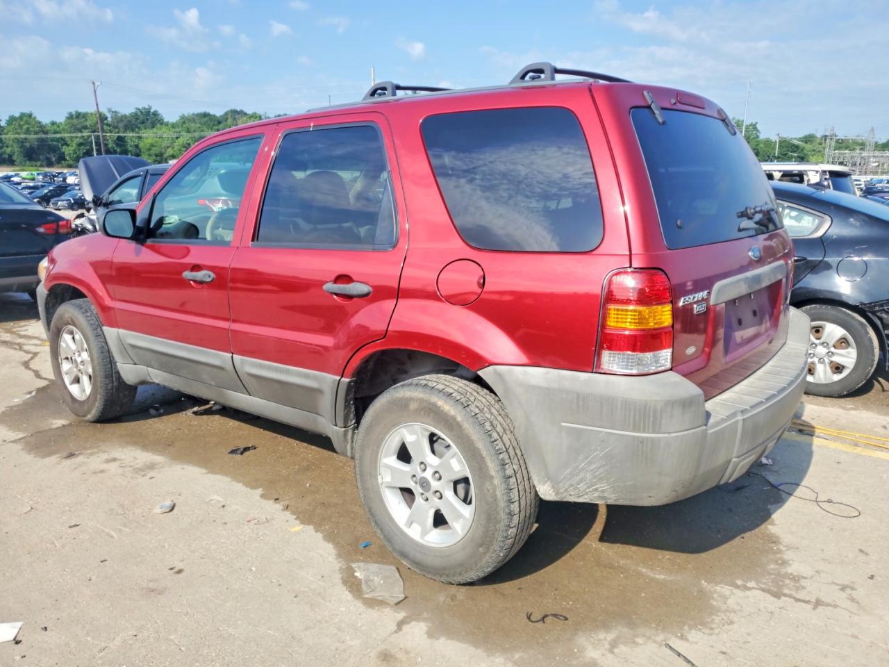 2007 Ford Escape Xlt Burgundy vin: 1FMYU03197KA20012