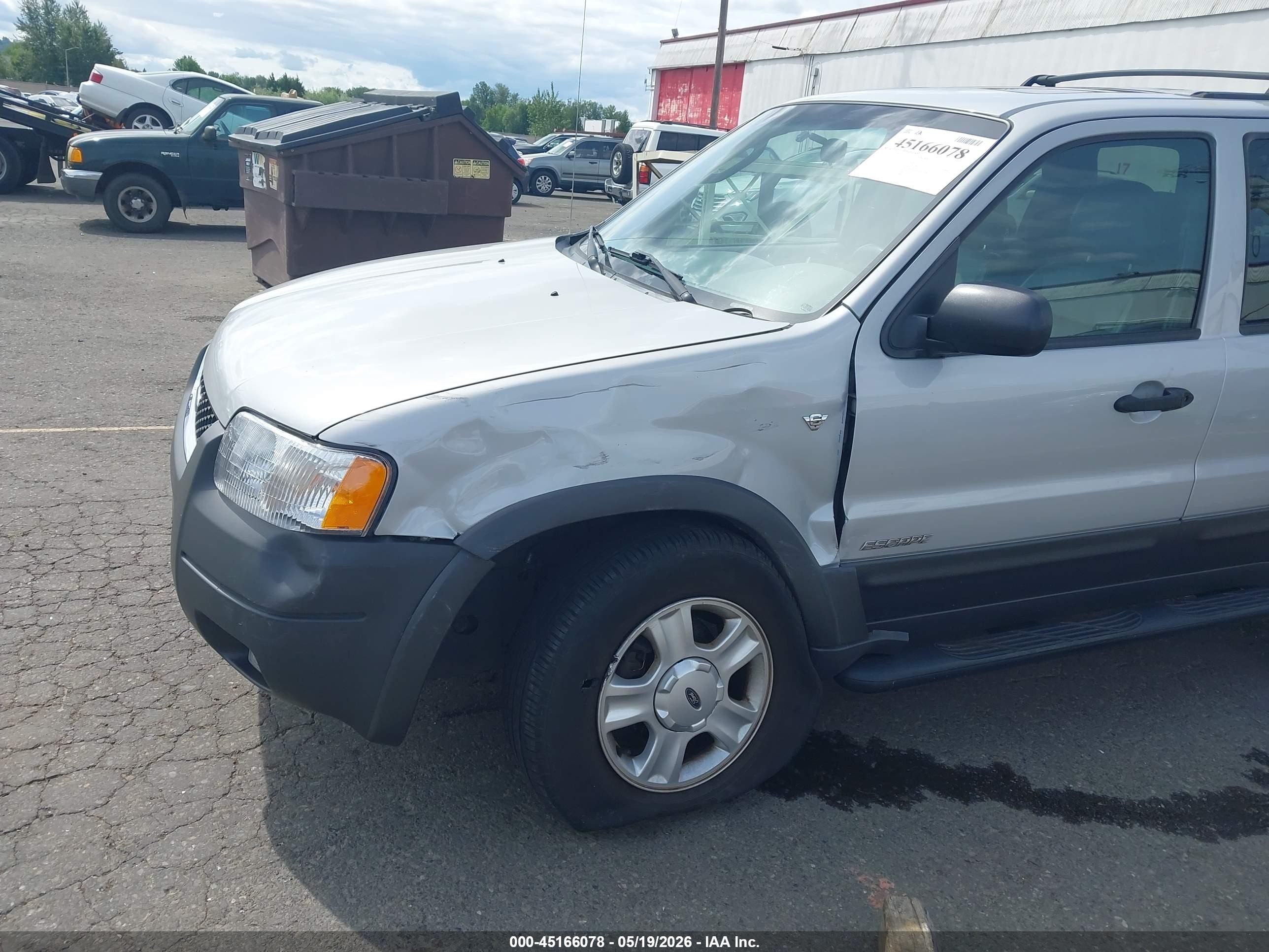 2002 Ford Escape Xlt Silver vin: 1FMYU031X2KC31213