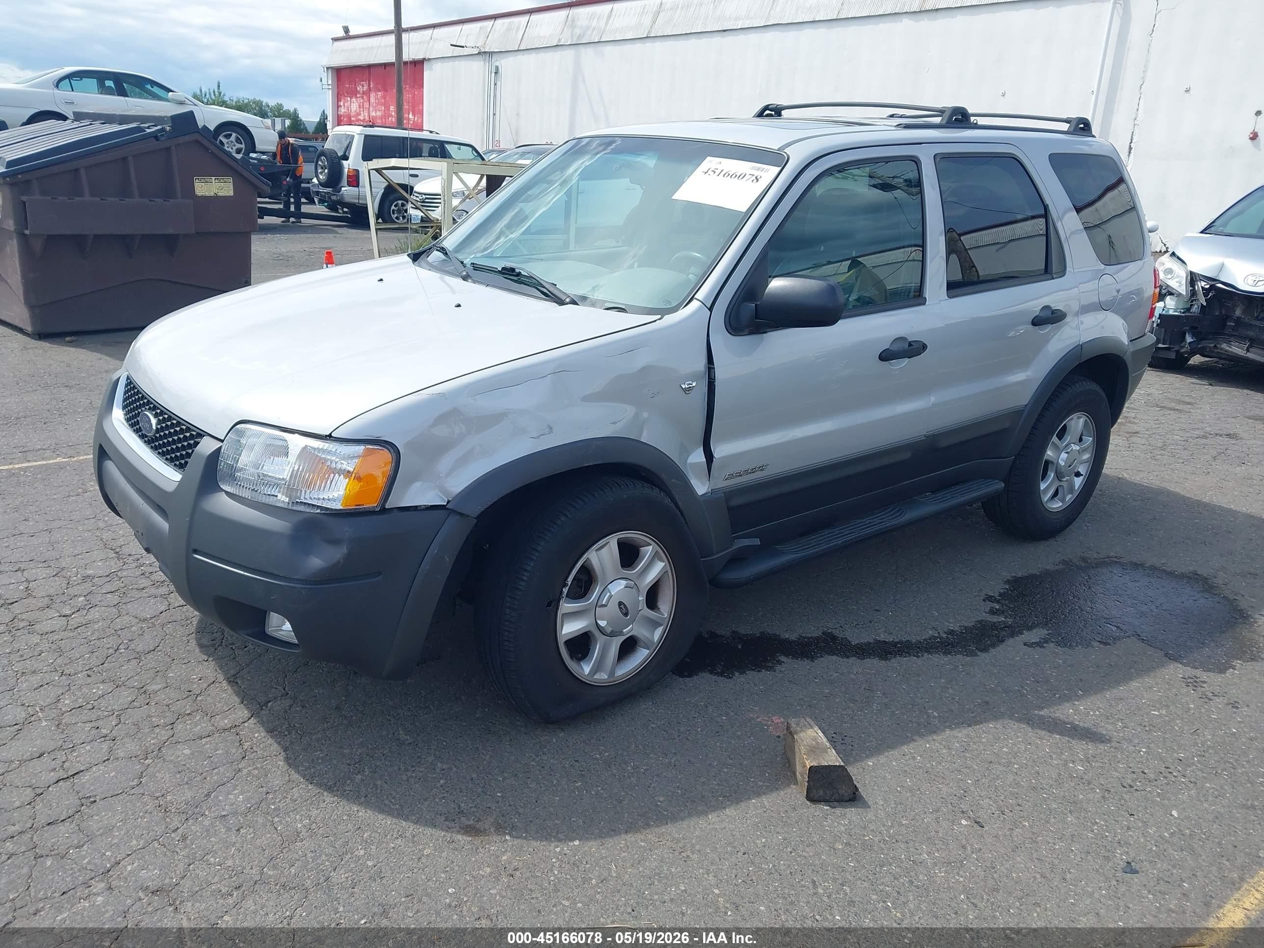 2002 Ford Escape Xlt Silver vin: 1FMYU031X2KC31213
