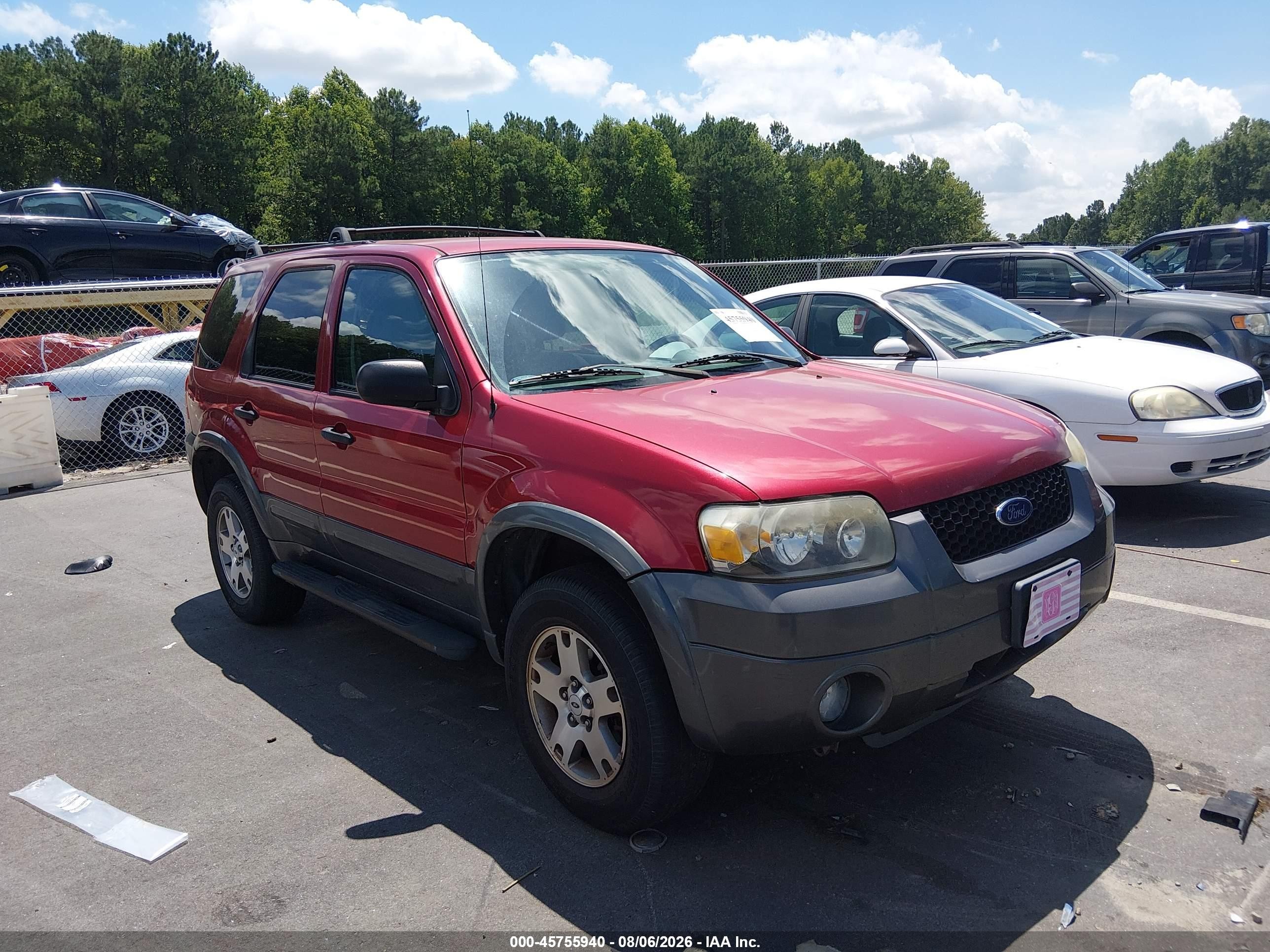 2005 Ford Escape Xlt Red vin: 1FMYU031X5KB01680