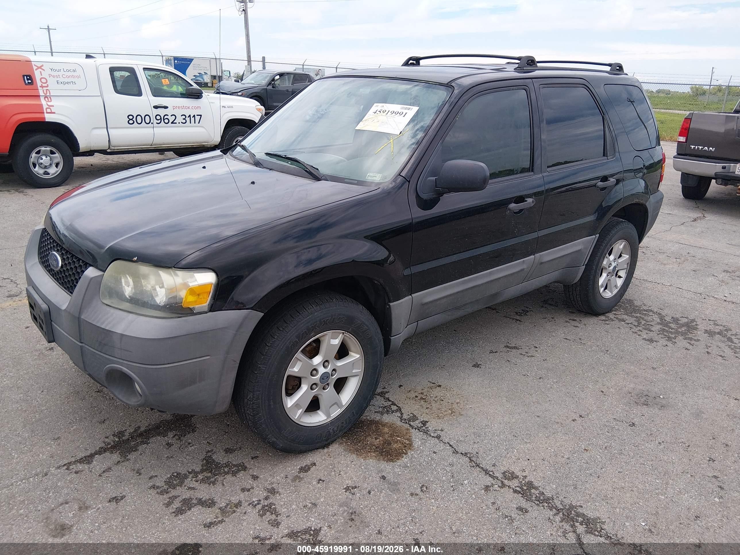 2007 Ford Escape Xlt Black vin: 1FMYU03Z37KB79758