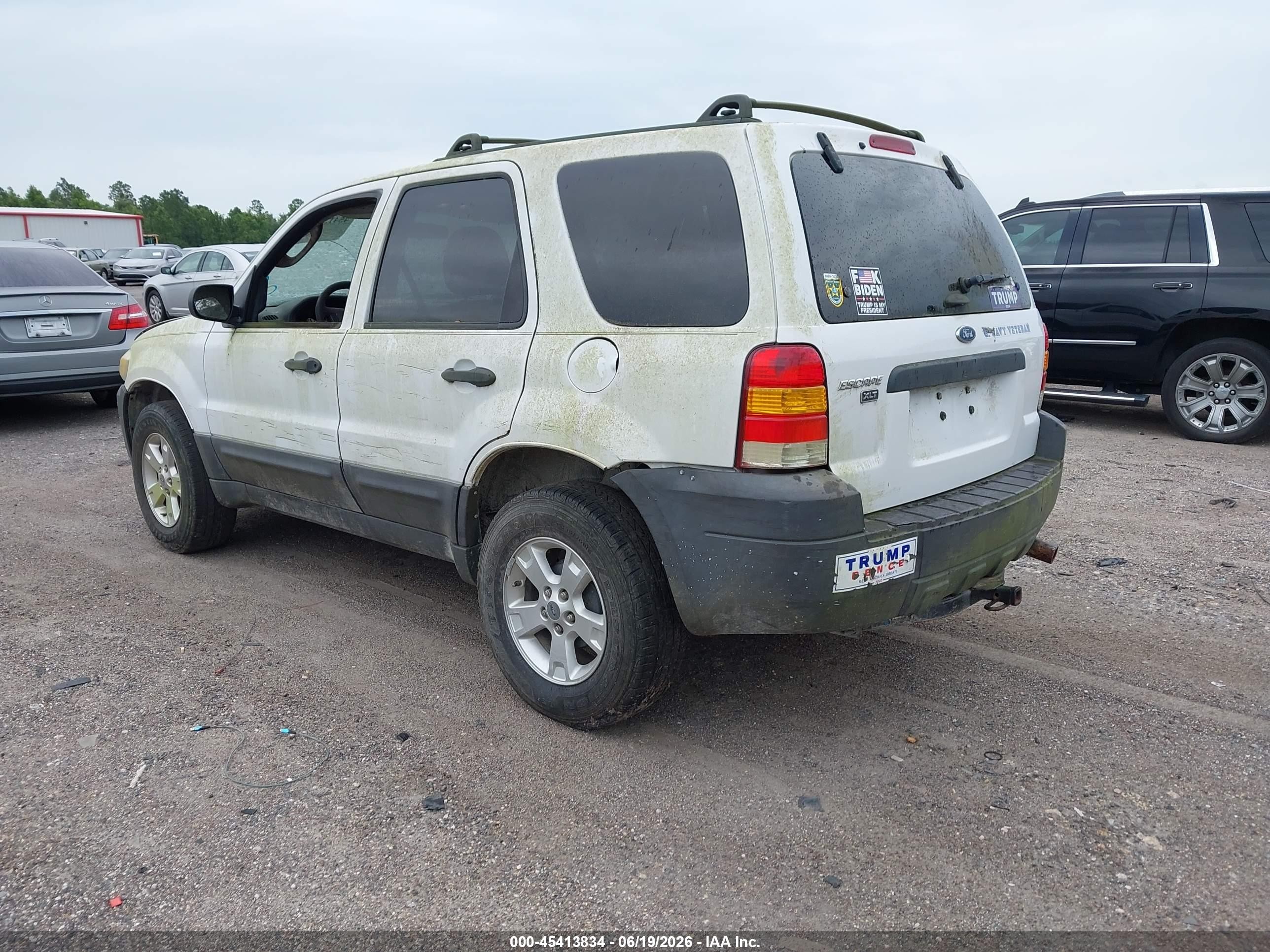 2007 Ford Escape Xlt White vin: 1FMYU03Z67KA60747