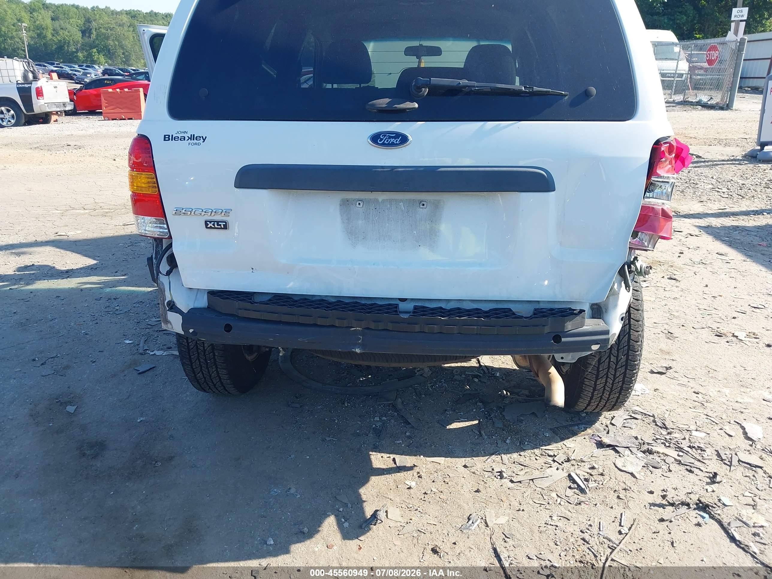 2007 Ford Escape Xlt White vin: 1FMYU03Z87KA91224