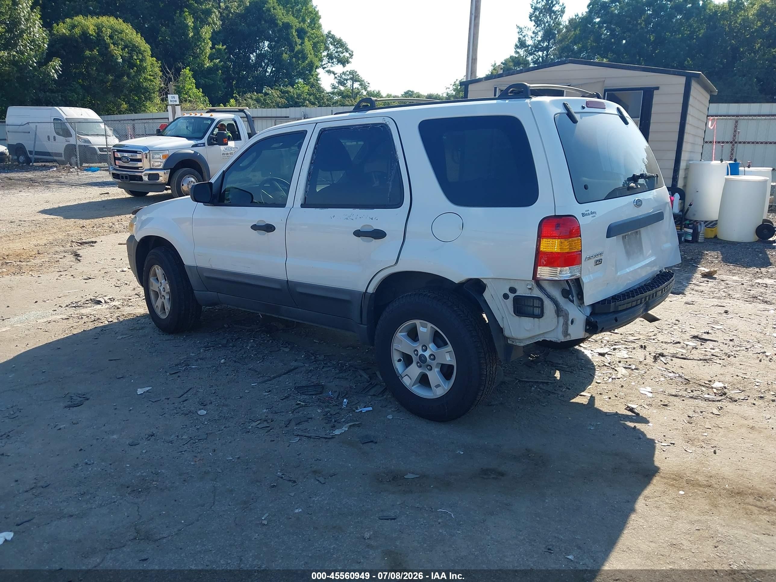 2007 Ford Escape Xlt White vin: 1FMYU03Z87KA91224