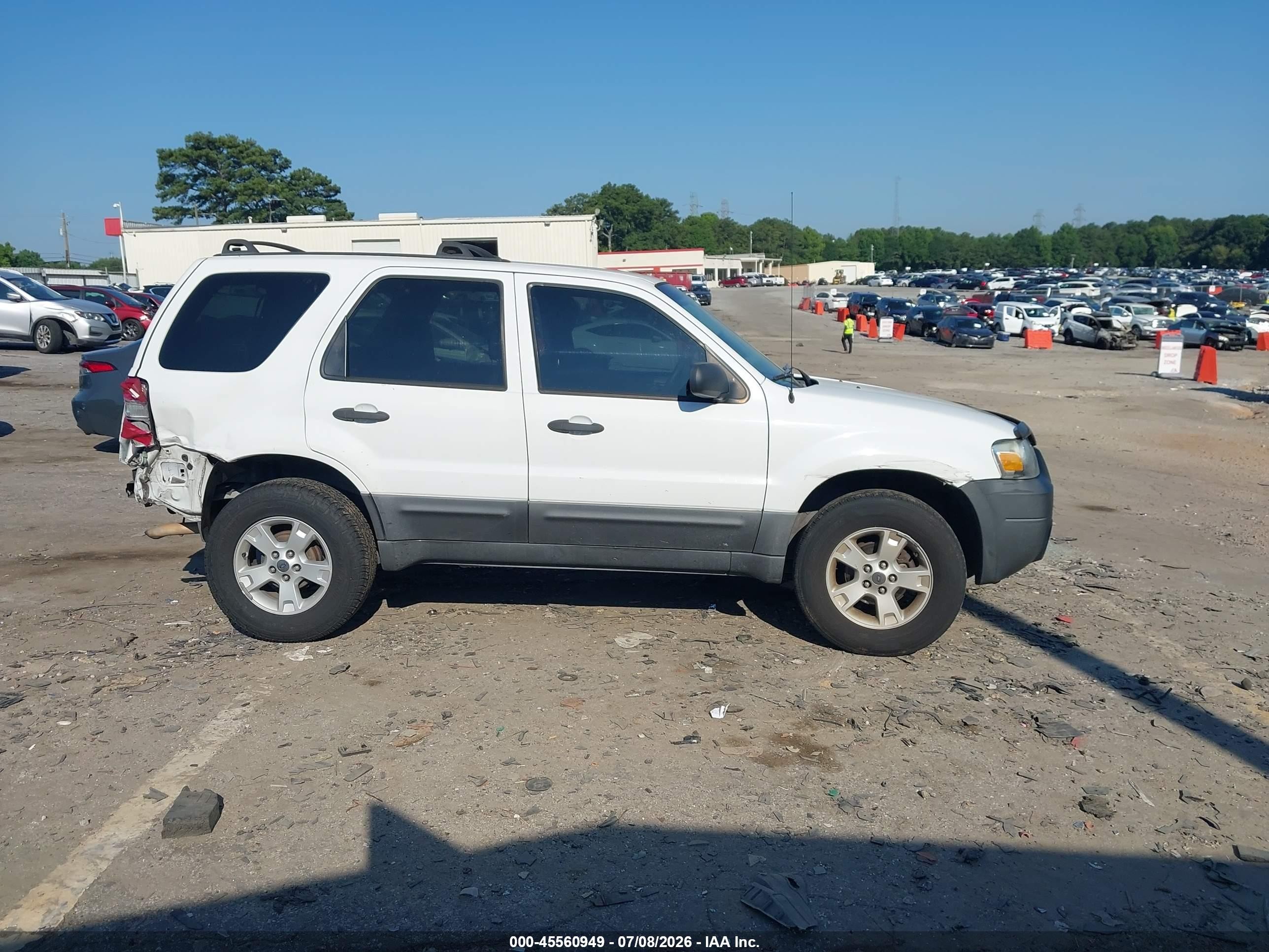 2007 Ford Escape Xlt White vin: 1FMYU03Z87KA91224